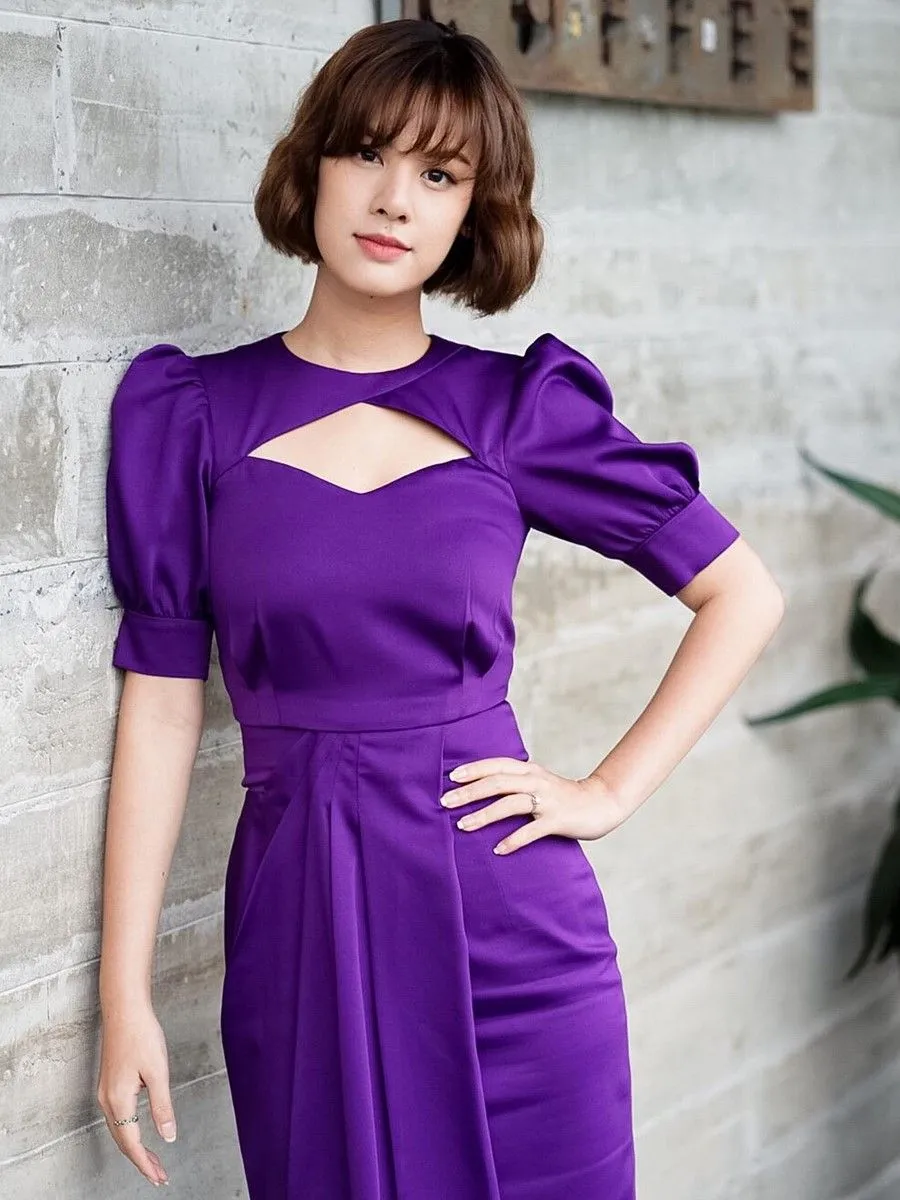 SILHOUETTE Purple Drape skirt