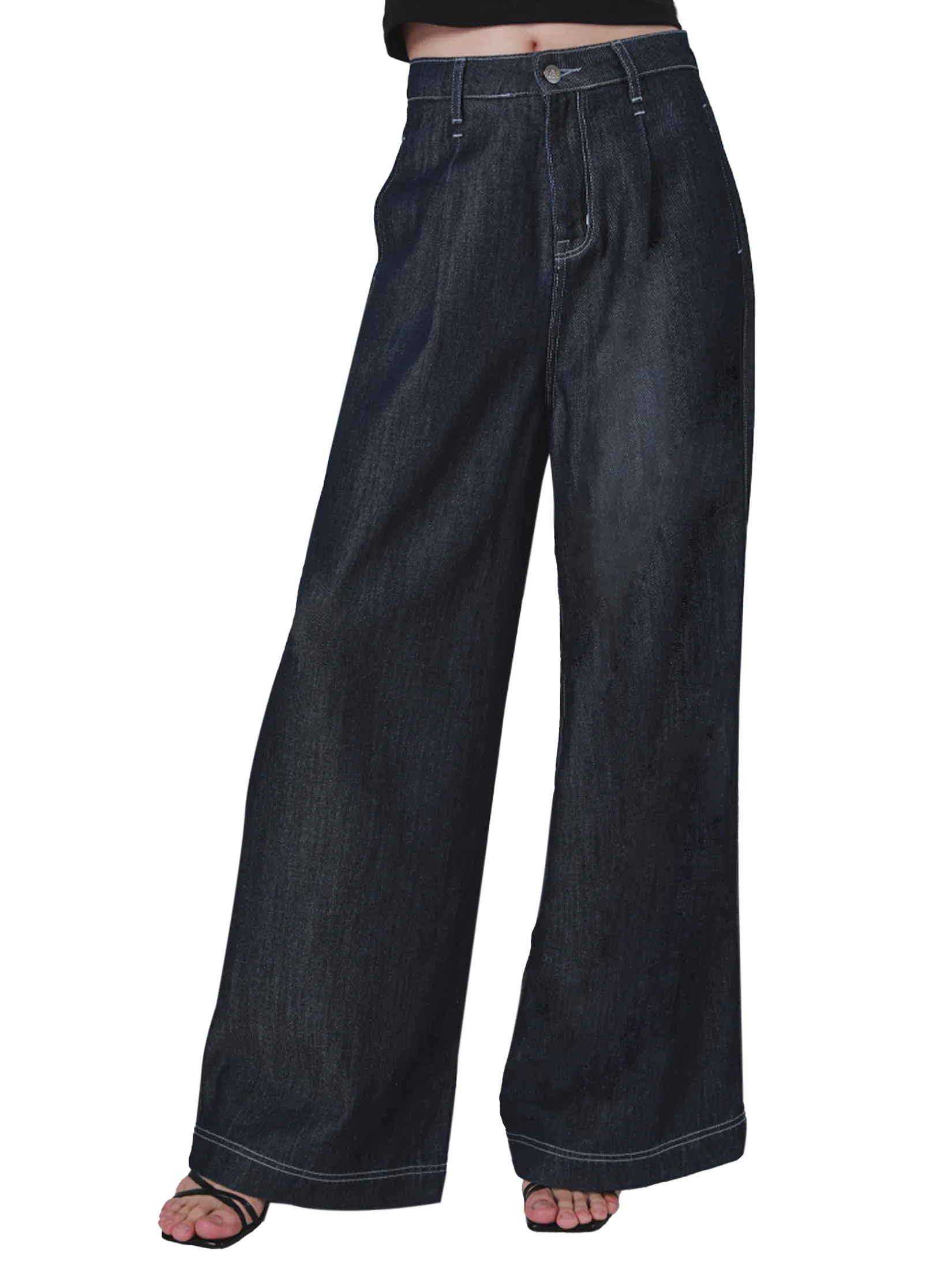 LEE Women s Jeans Lee Pink Collection High Wide Leg Fit Dark Indigo Size - 25 EU