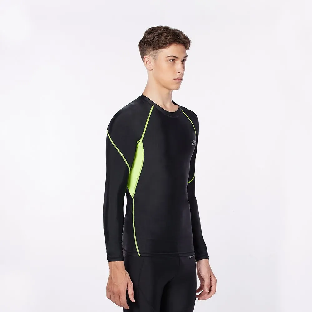 SPANDEX Black/Green-NS003-Compression top
