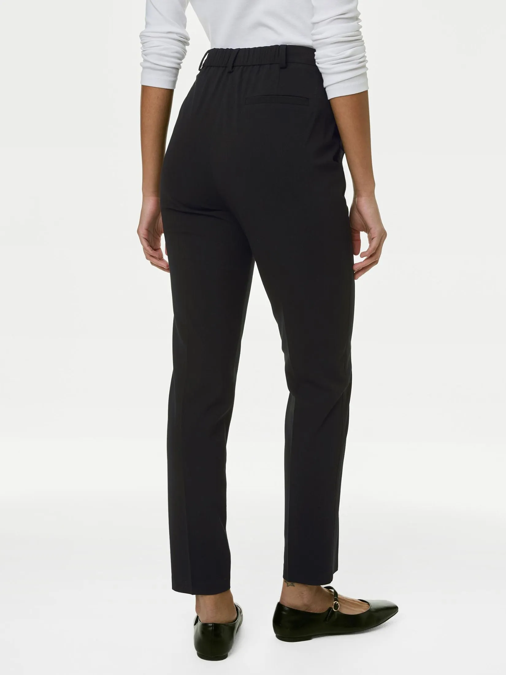 MARKS & SPENCER Women Trousers With Stretch Slim Fit Ankle Grazer