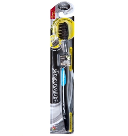 12 шт Зубная щетка с углем бамбука Twin Lotus набор