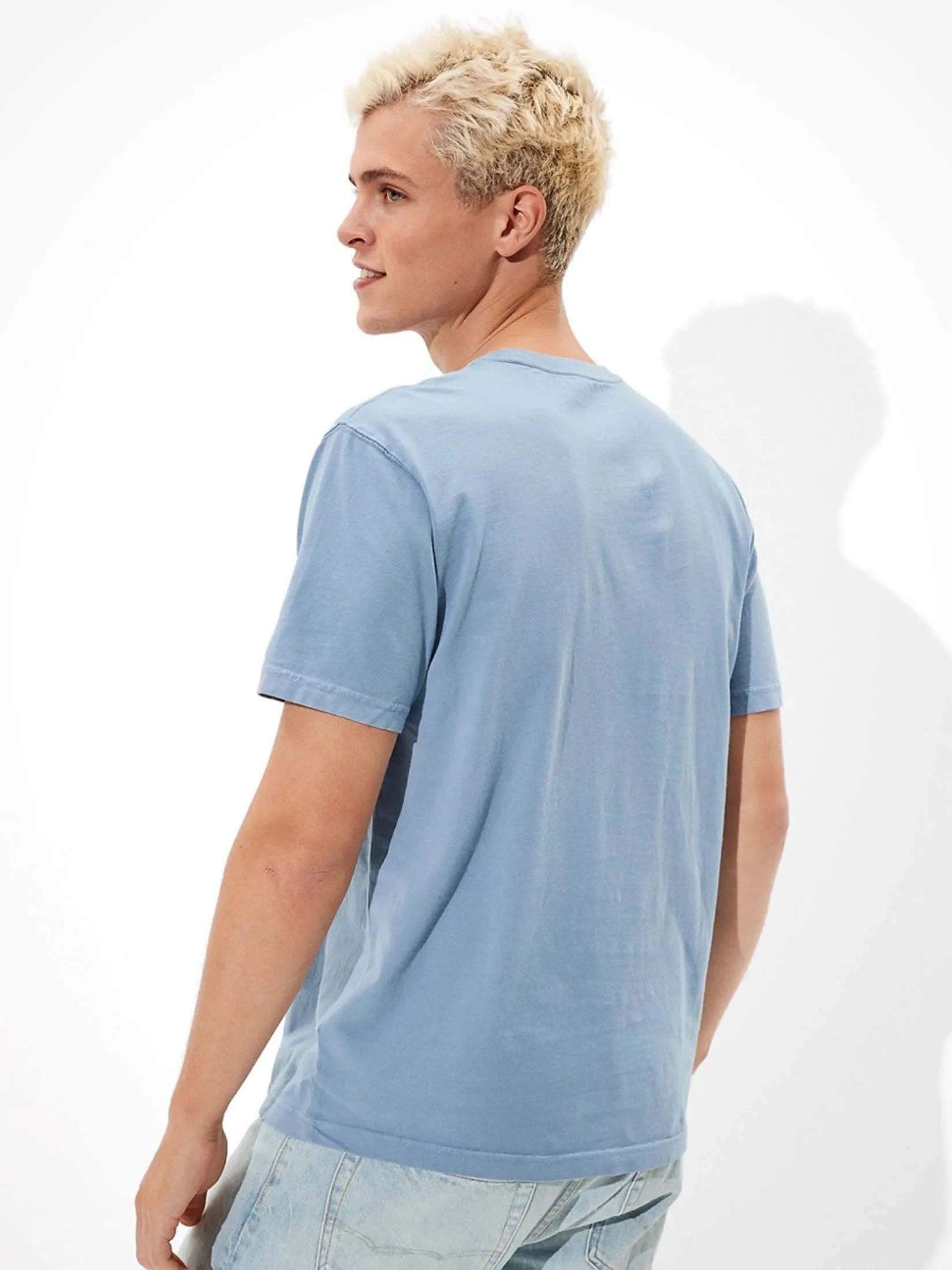 AMERICAN EAGLE MEN SS TSHIRT RGD NEW EAGLE 409 BLUE MIST