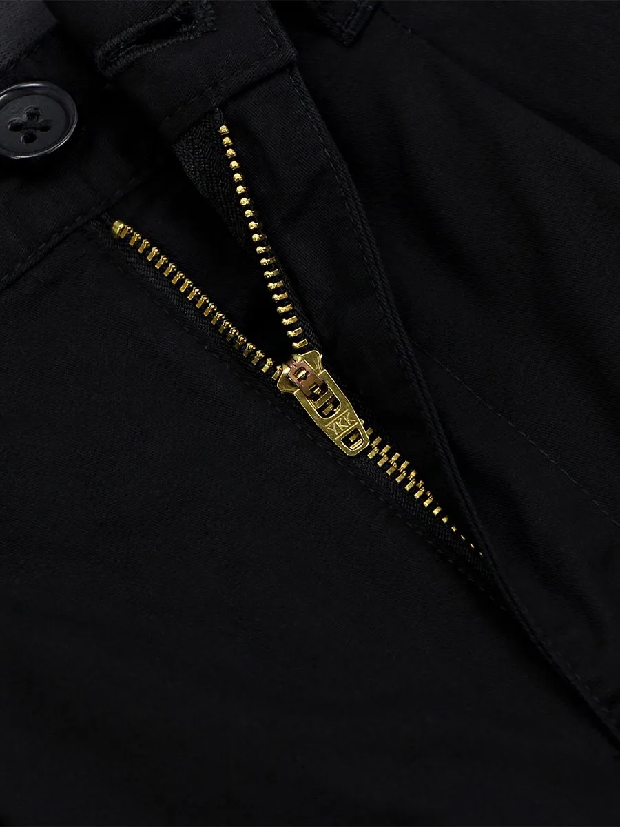 GIORDANO Women's Twill Elastic Shorts (180° Elastic Waistband)  Signature Black