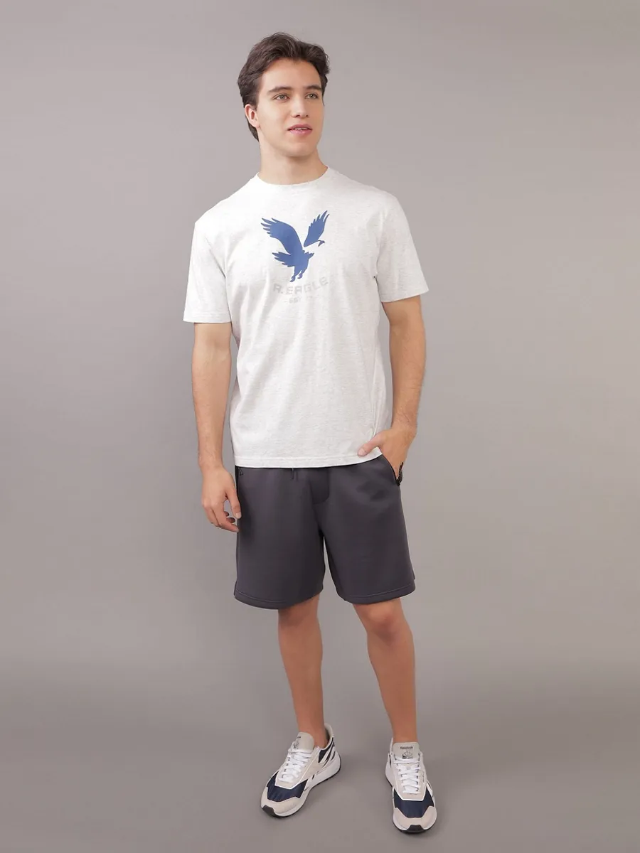 AMERICAN EAGLE MEN G SS 1 SET IN TEE- PC DYE + SERIOUSLY SOFT WASH 092 LIGHT HEATHER GRAY