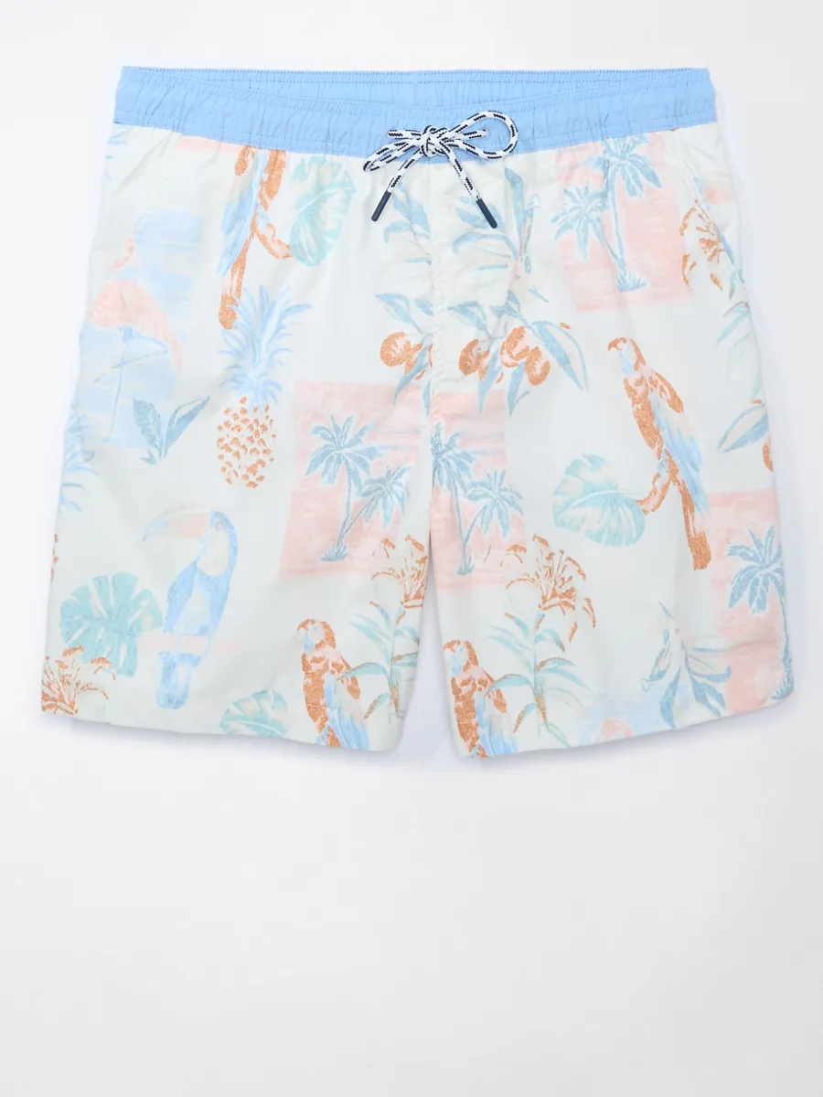 AMERICAN EAGLE MEN 7712 7 INCH TRUNK HAYDEN STRETCH WITH CONTRAST 106 CREAM