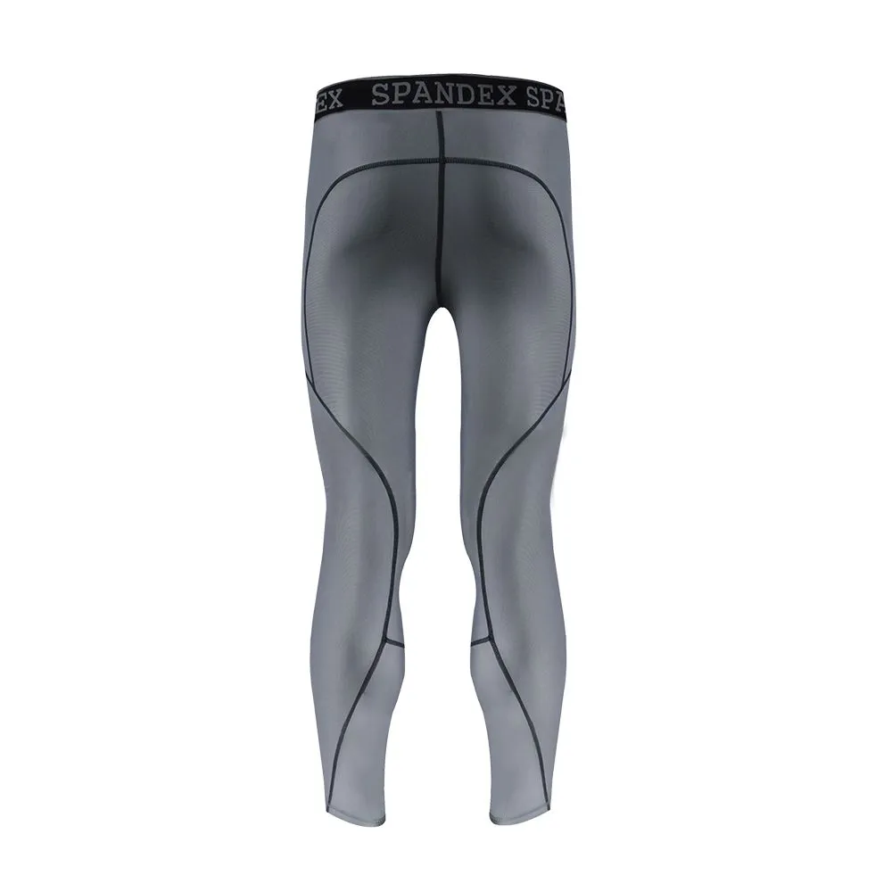SPANDEX Grey-LP002-Compression Long pants