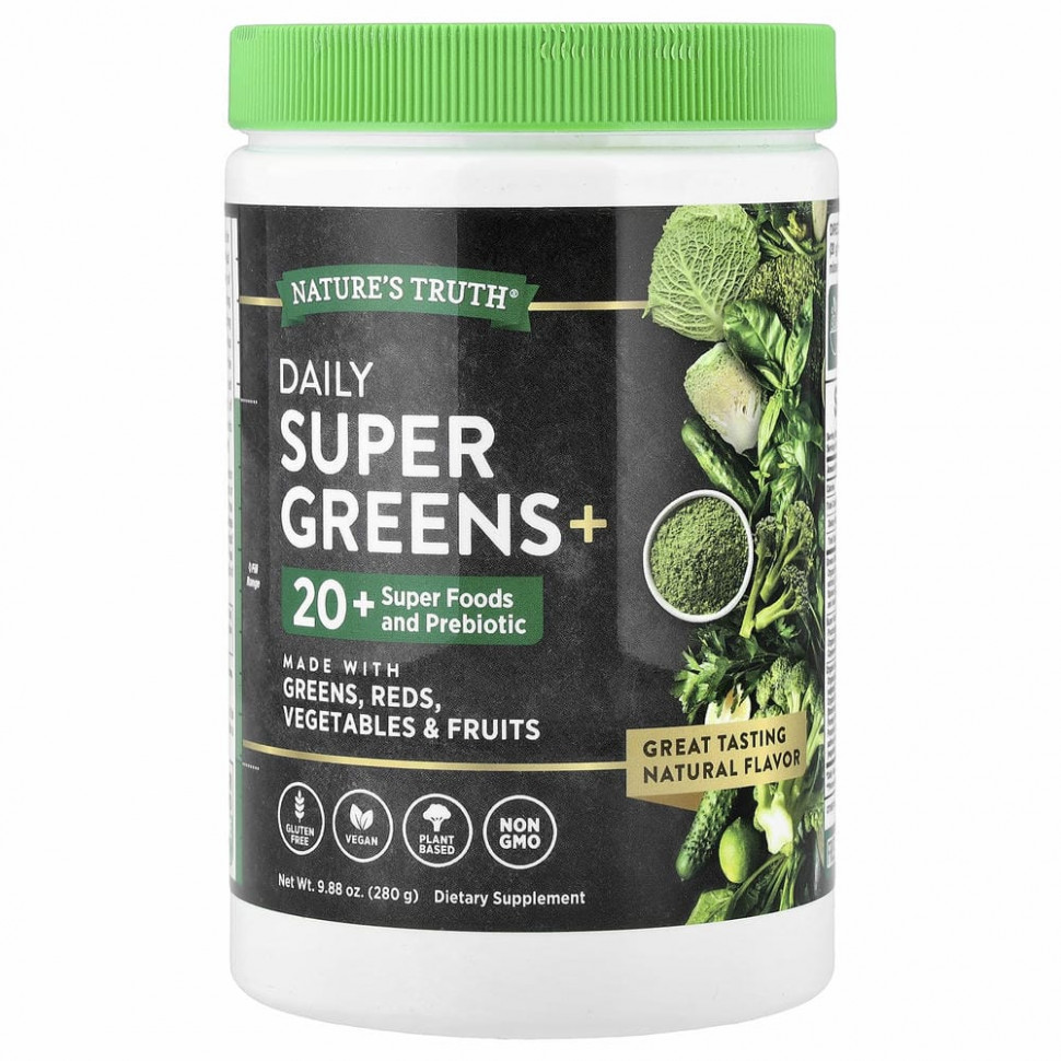 Nature's Truth, Daily Super Greens +, 280 г (9,88 унции)