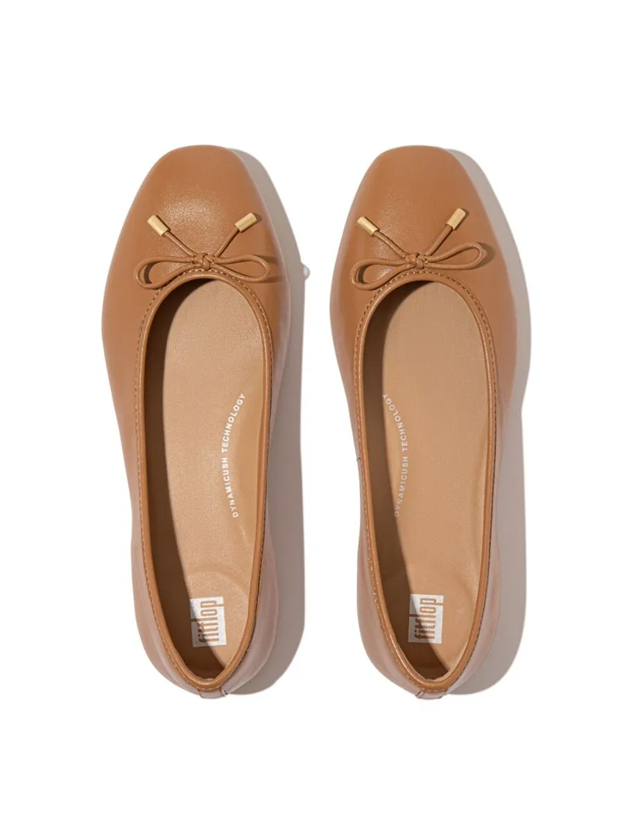 FitFlop™ WOMEN'S DELICATO BOW SOFT BALLET FLATS BROWN