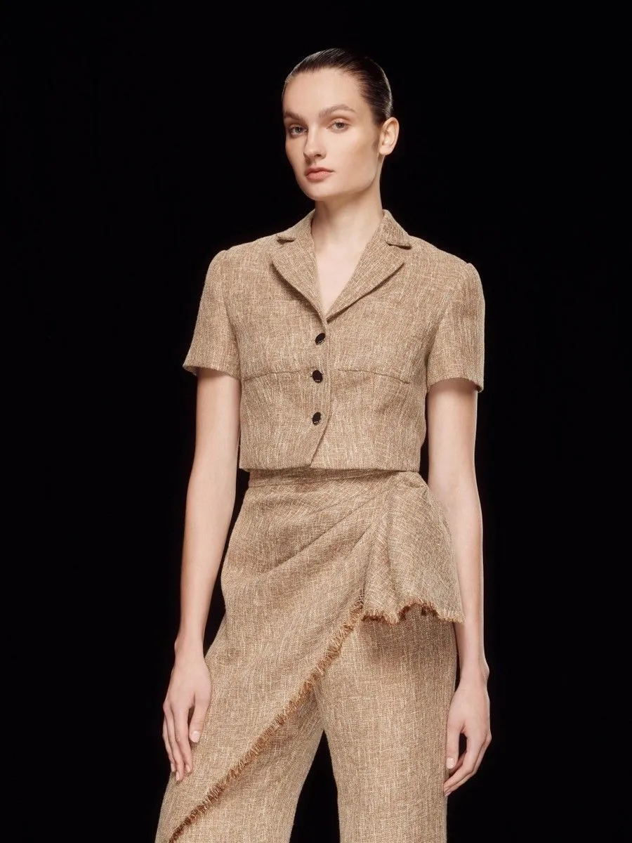 ASAVA ( SS24 )Adara Cropped Women Jacket Beige