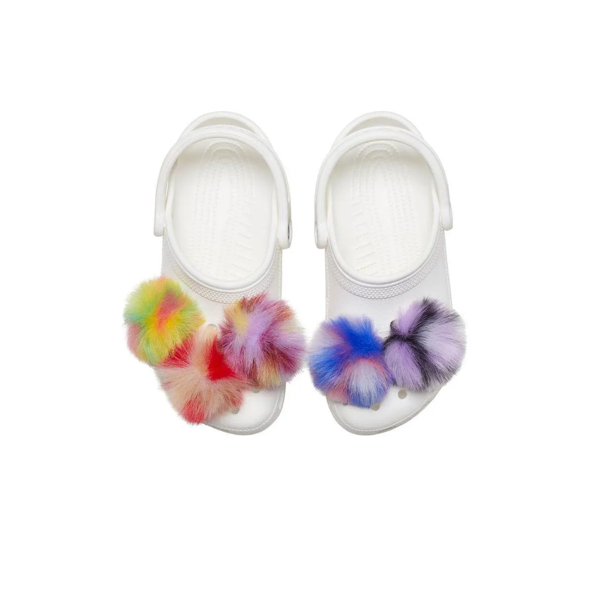 CROCS Jibbitz Shoes Charm Dyed Puff 5-Pack Multi Color - CR024AC147DOTH