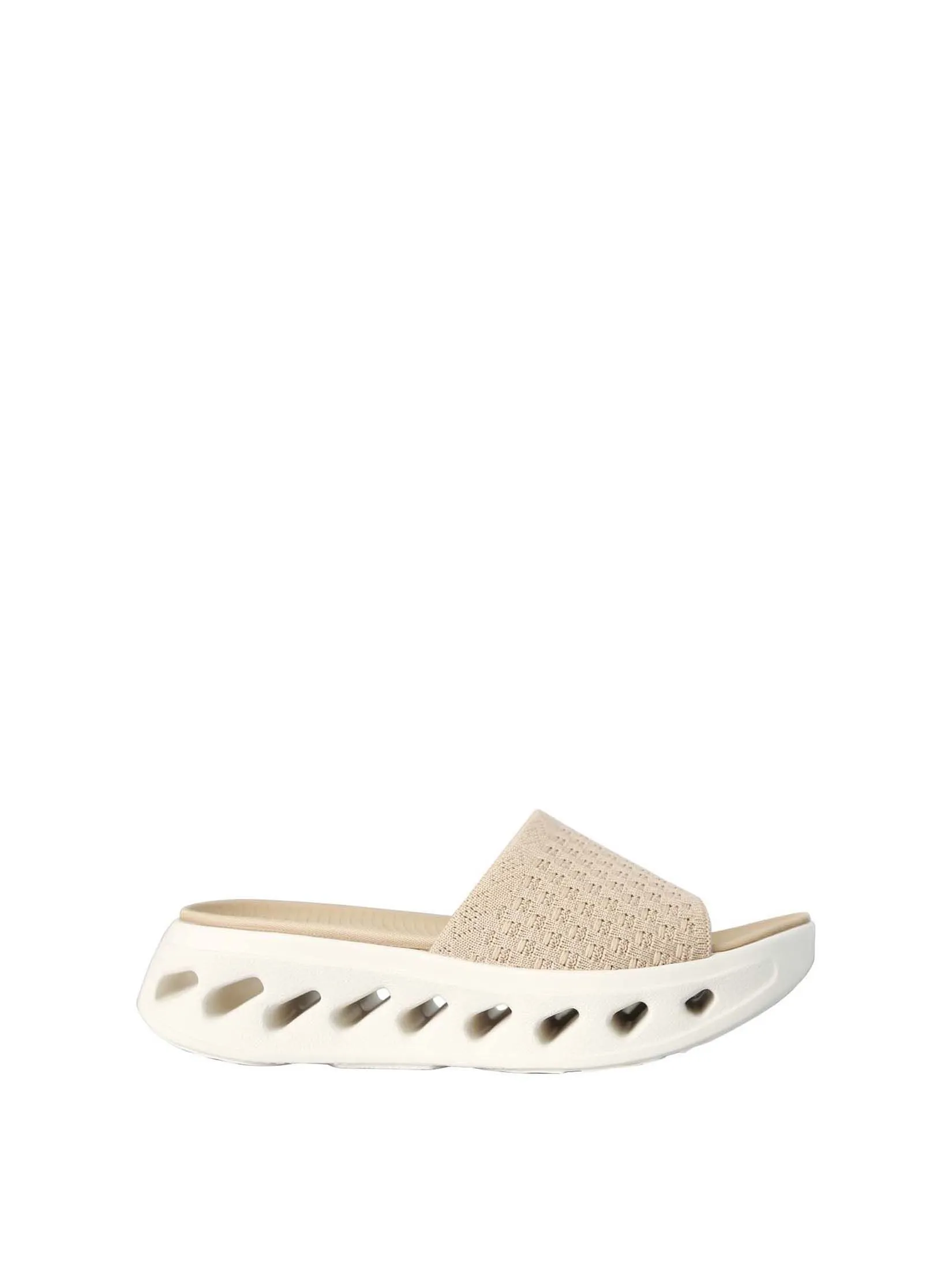 VILLAINS SF FIORA Women's Platform Flat Sandals BEIGE