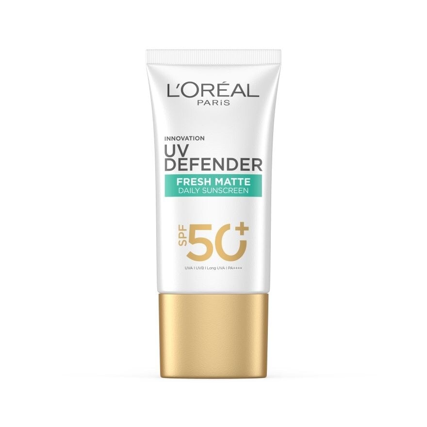 L'oreal Paris UV Defender Fresh Matte Daily Sunscreen SPF50+ PA++++ 50 Ml. - Green
