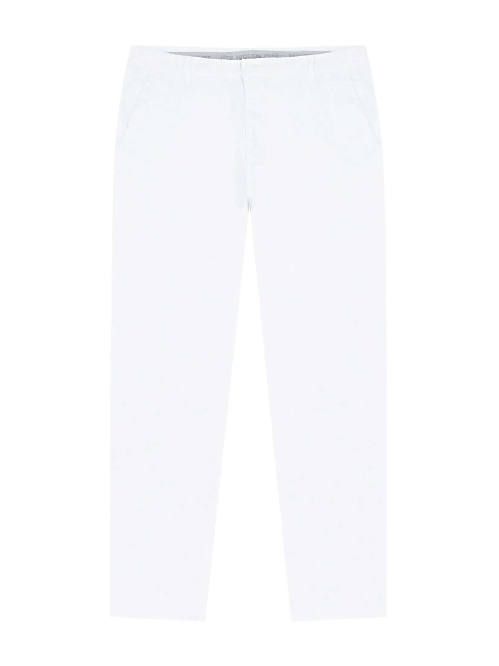GIORDANO Men's Slim Easy Care Stretch Pants (180° Elastic Waist) White