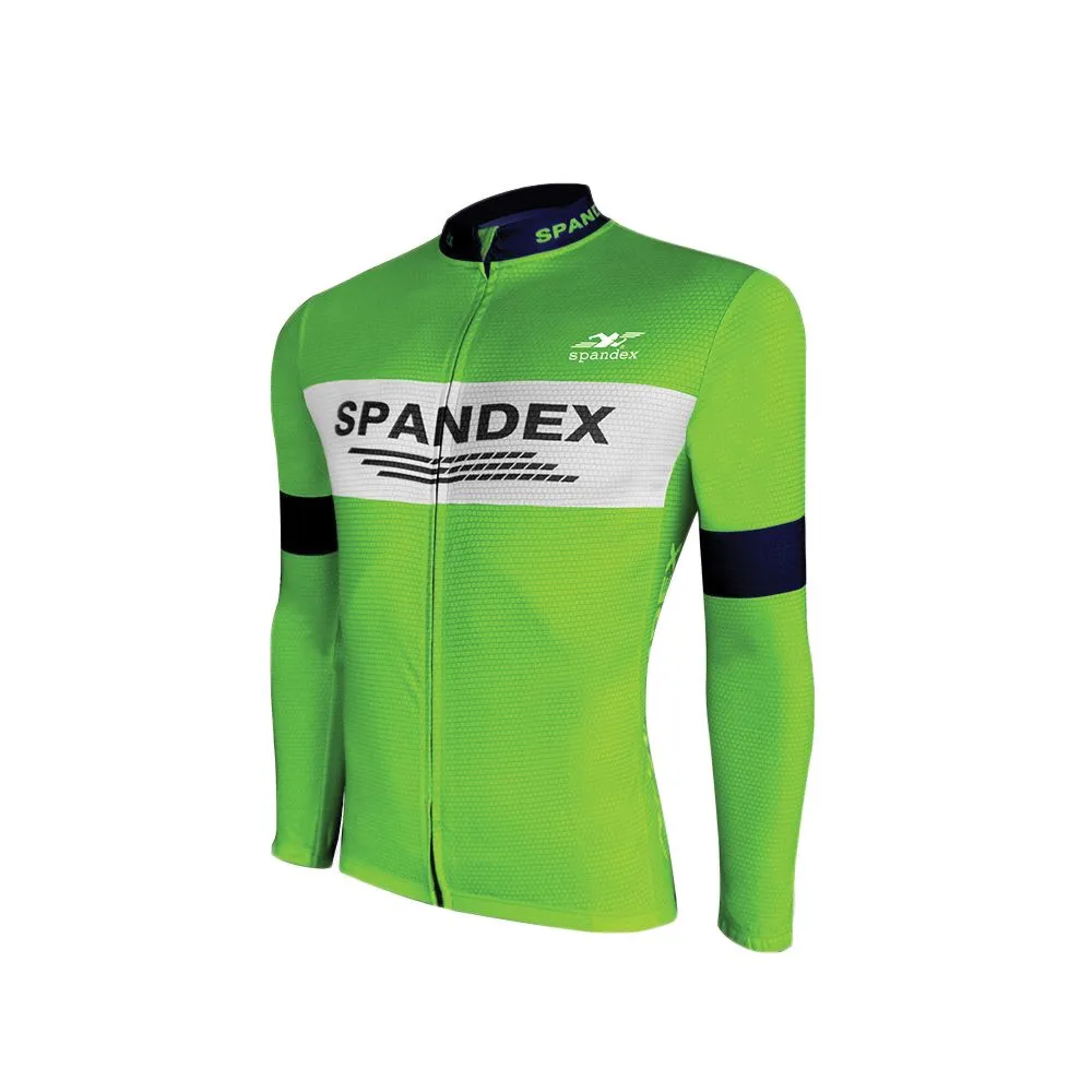 SPANDEX Green/Blue-CL002-Cycling Long Sleeve