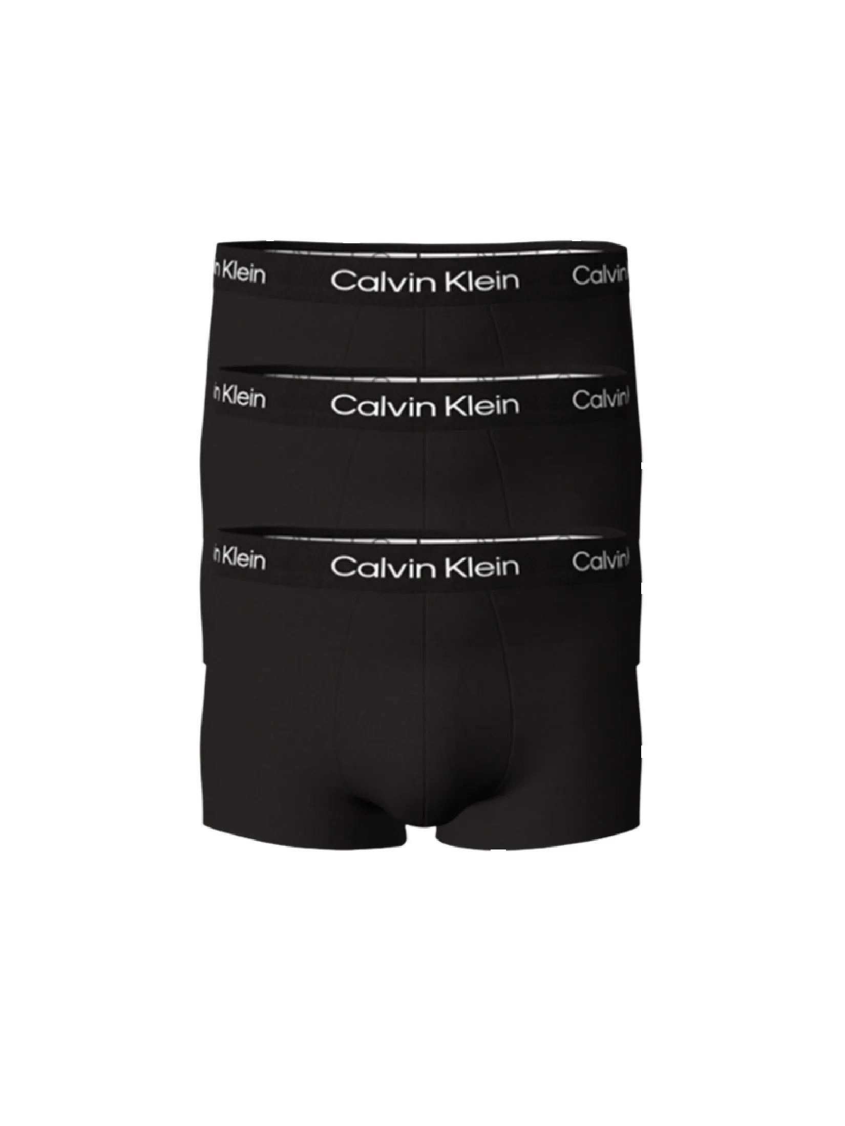 CALVIN KLEIN Men's Raw Cut Micro Low Rise Trunk 3Pack Black