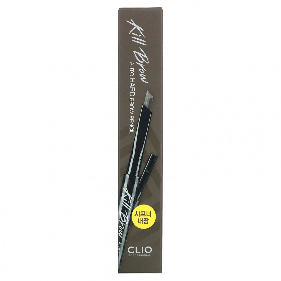 Clio, Kill Brow, Карандаш для бровей Auto Hard, 01 натуральный коричневый, 0,01 унции (0,31 г)