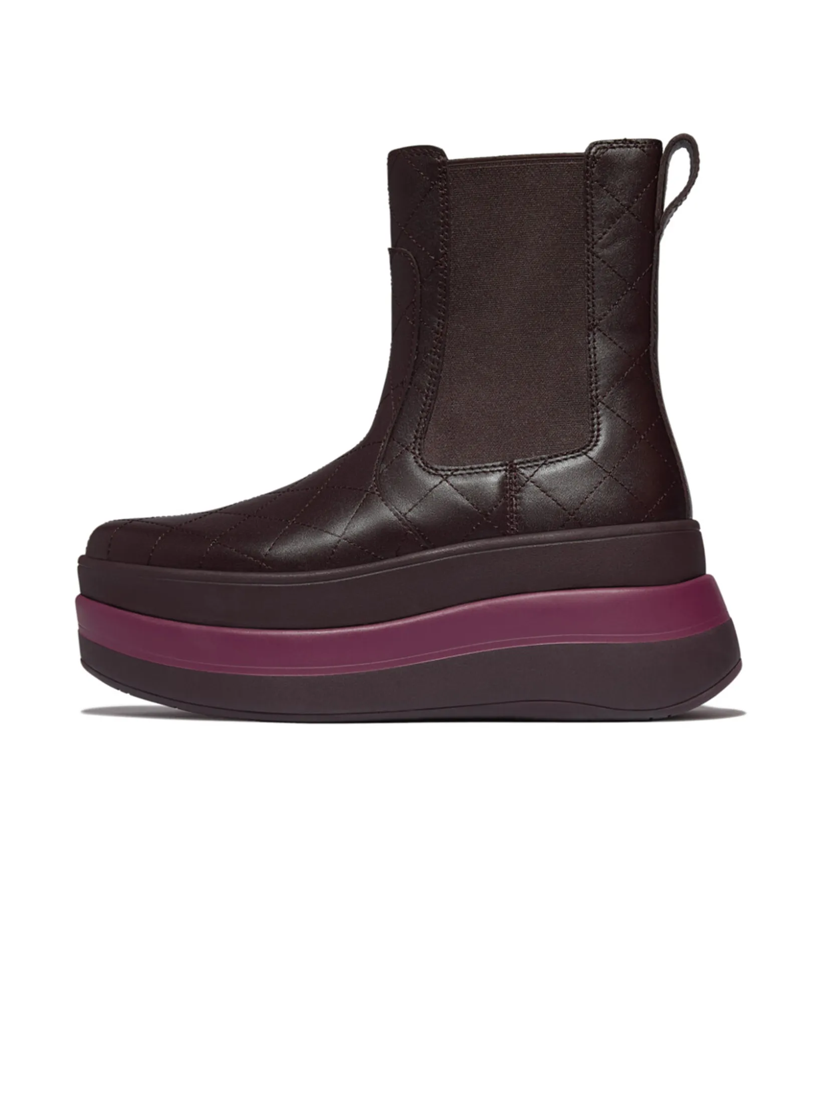 FitFlop™ WOMEN S F-MODE STACK QUILTED CHELSEA B PURPLE
