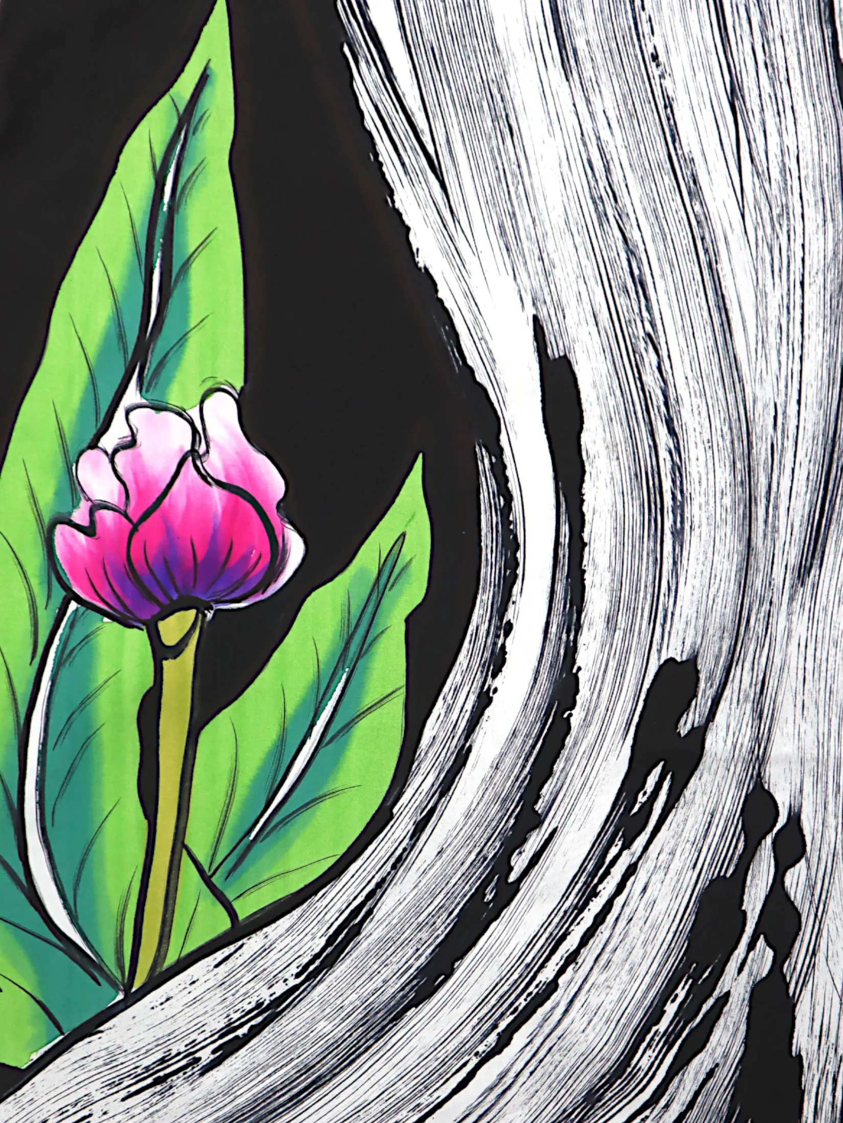 YODYOKO Woman Sleeveless Dress - Black : Tulip in Her Shadow