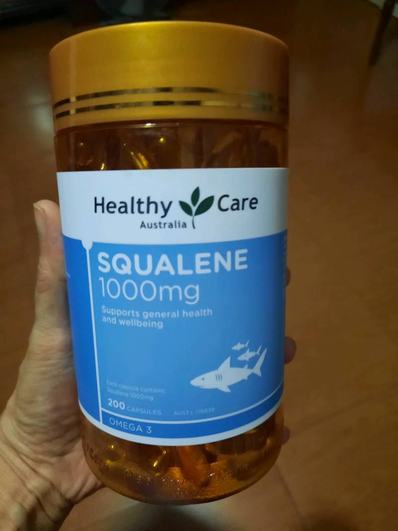 Сквален из печени Акулы 1000 мг Healthy Care Squalene 200 капсул