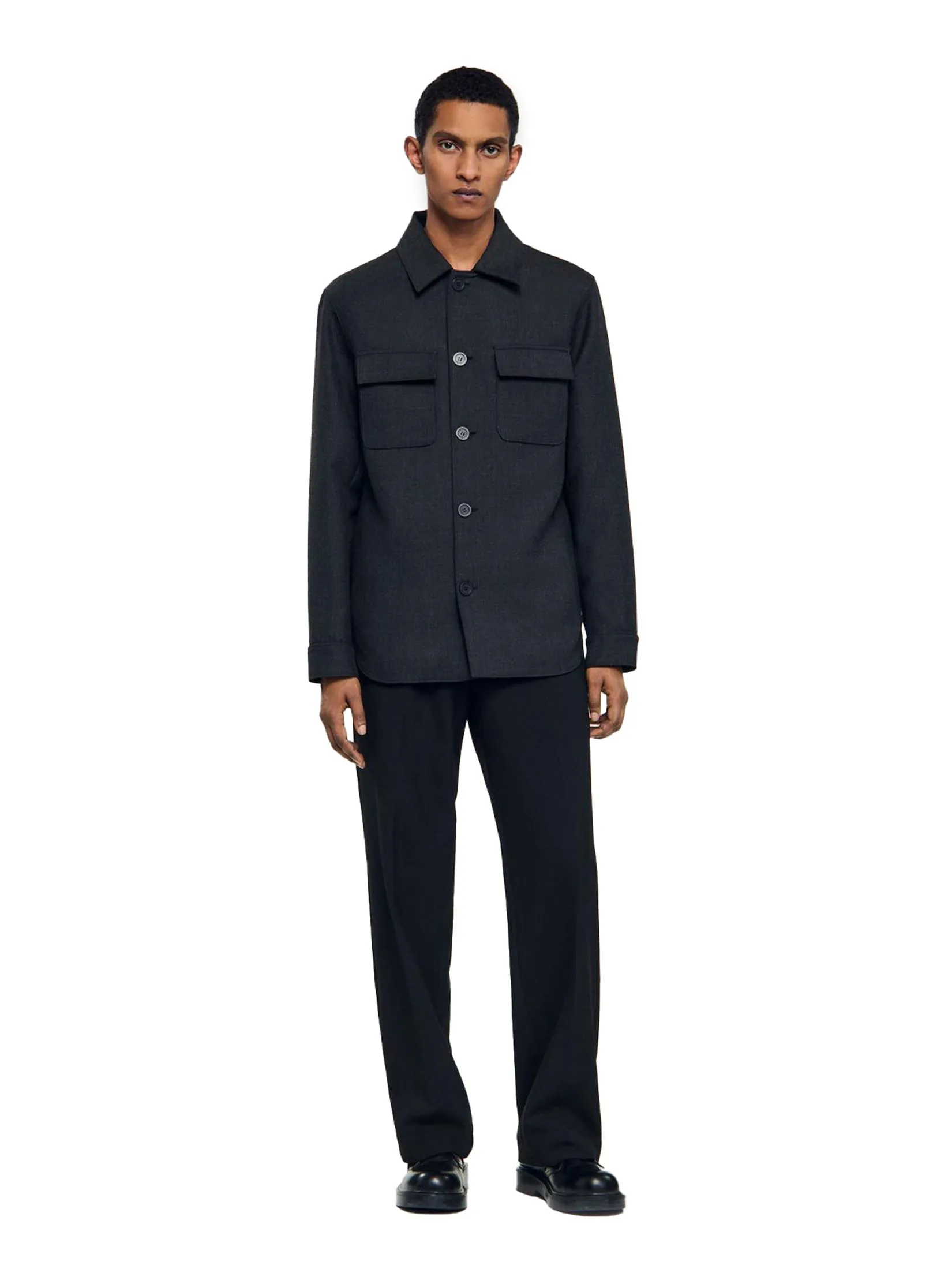 SANDRO Wool Overshirt Size - L