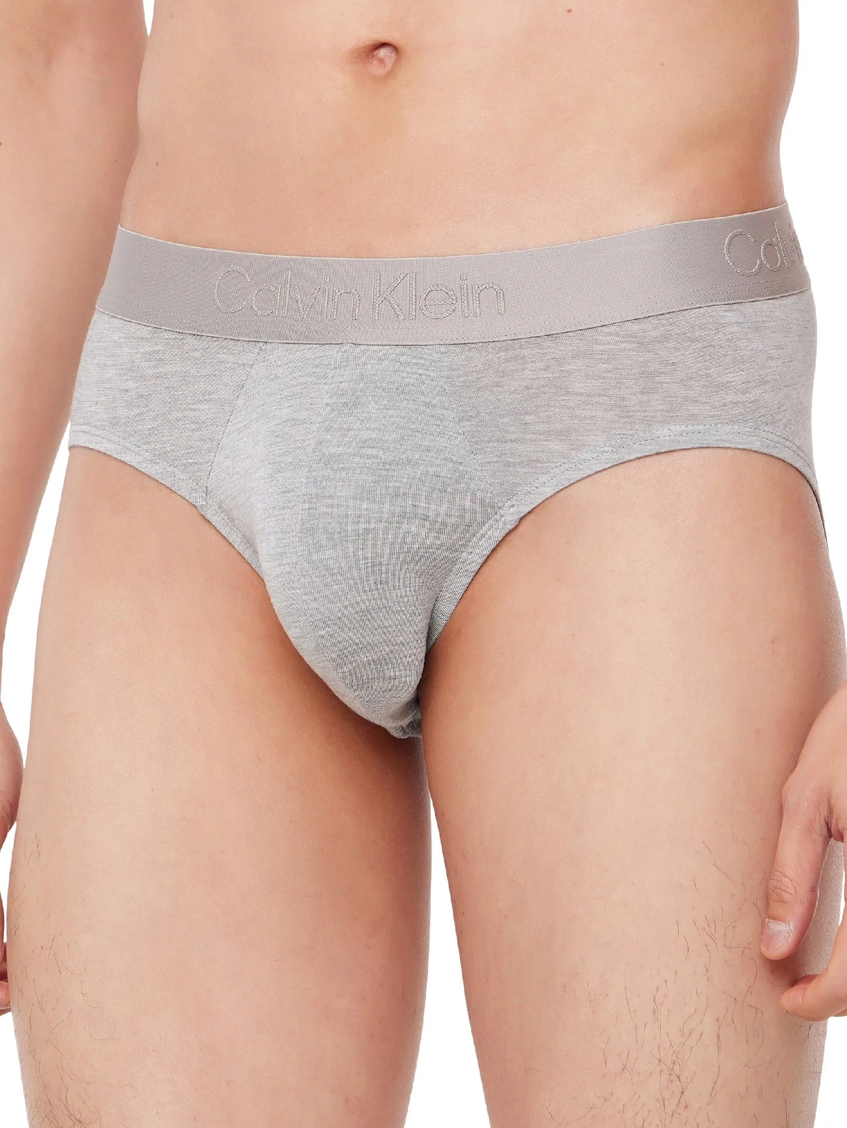 CALVIN KLEIN Men's Ultra Soft Modal Single Hip Brief Light Grey