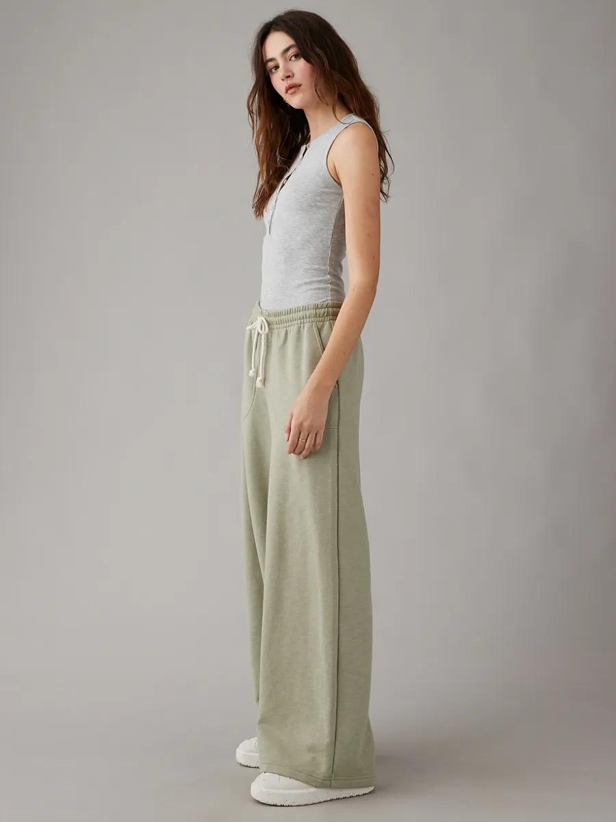 AMERICAN EAGLE WOMEN 5098 WIDE LEG 341 FADED OLIVE