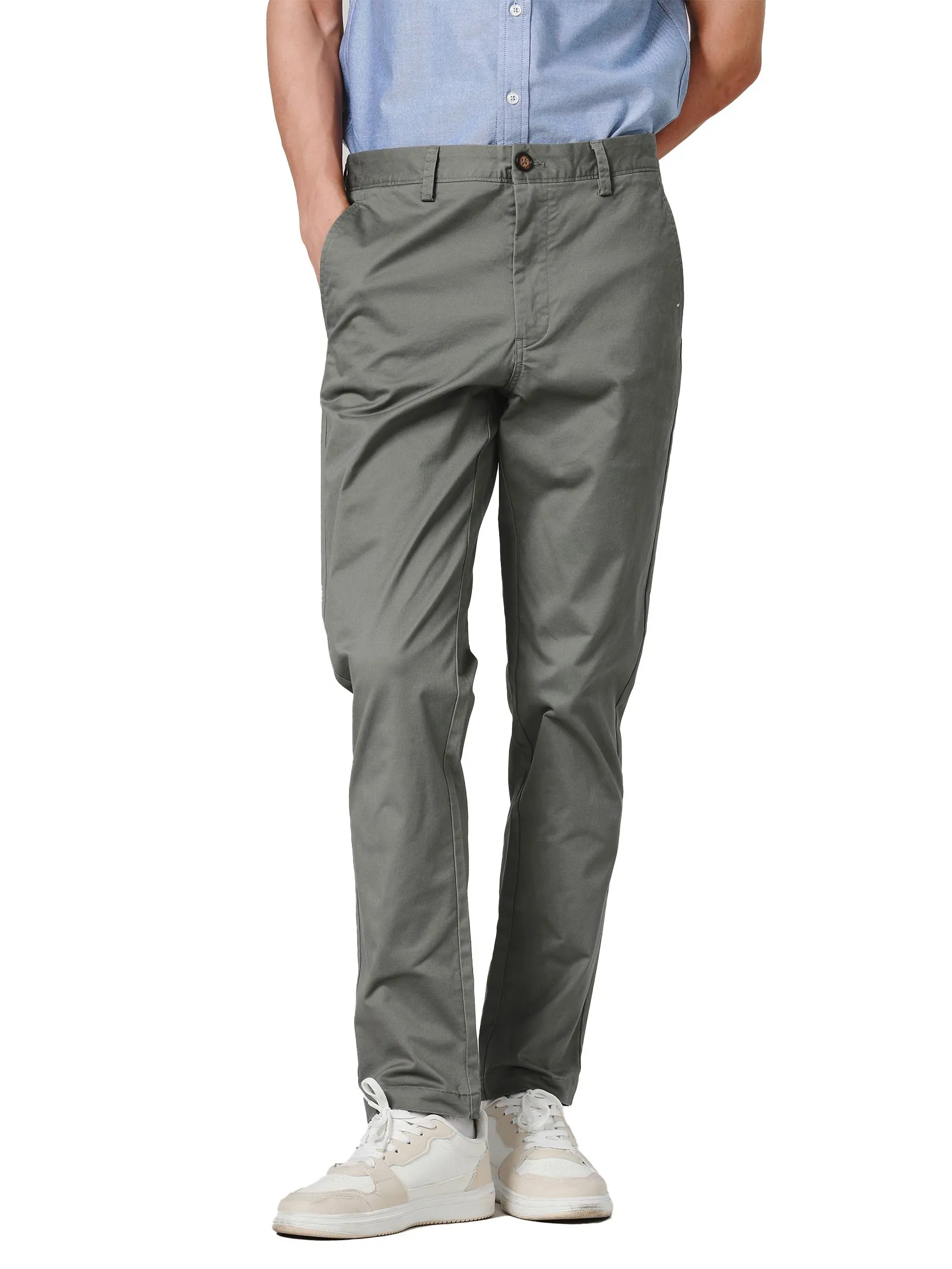 JOHN HENRY Men's Pants (Slim Fit) ESSENTIALS Grey Size - 29