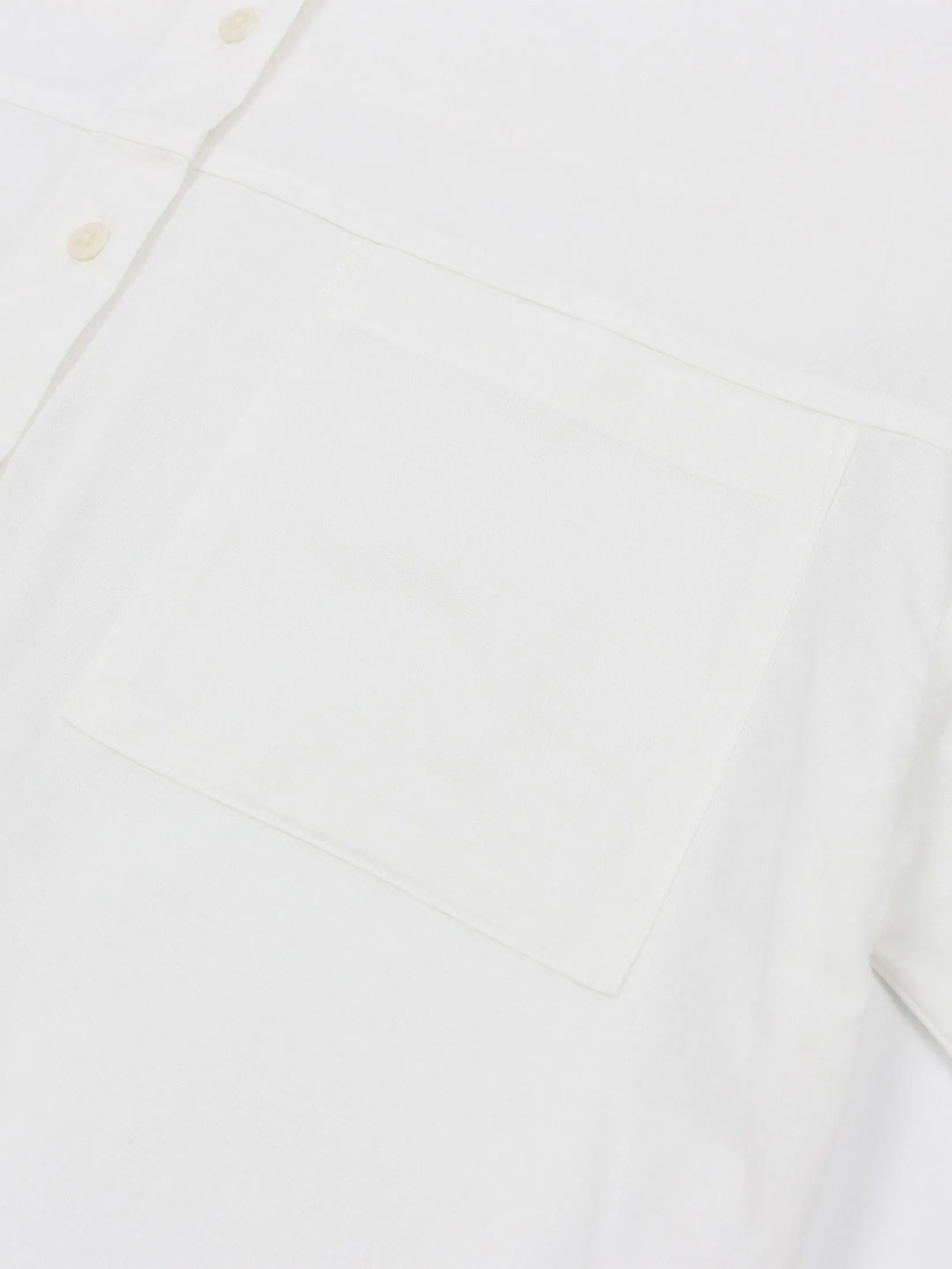 GIORDANO Women's Loose Pocket Linen Shirt Signature White