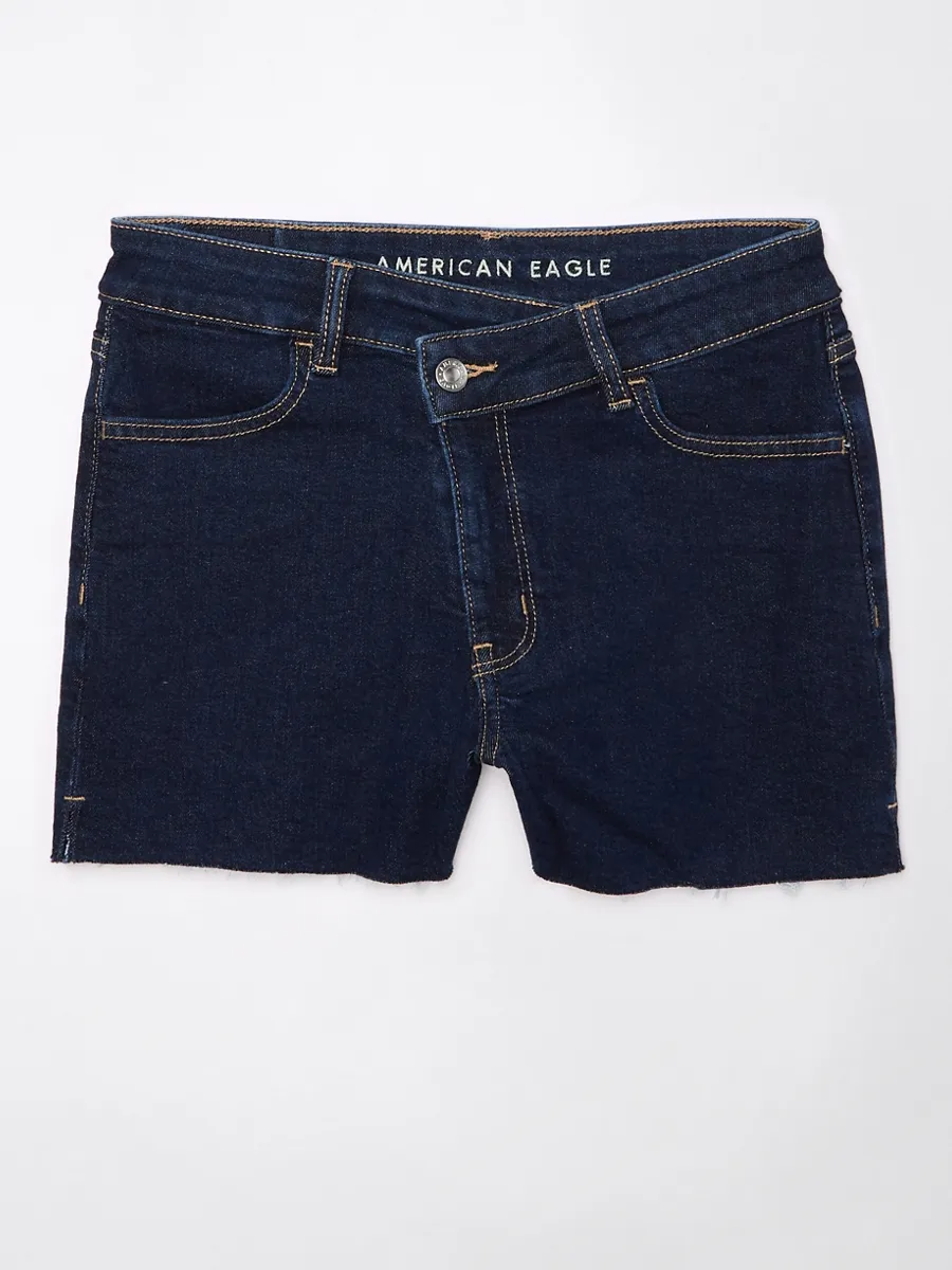 AMERICAN EAGLE WOMEN MOM SHORT VPP 896 DARK WASH