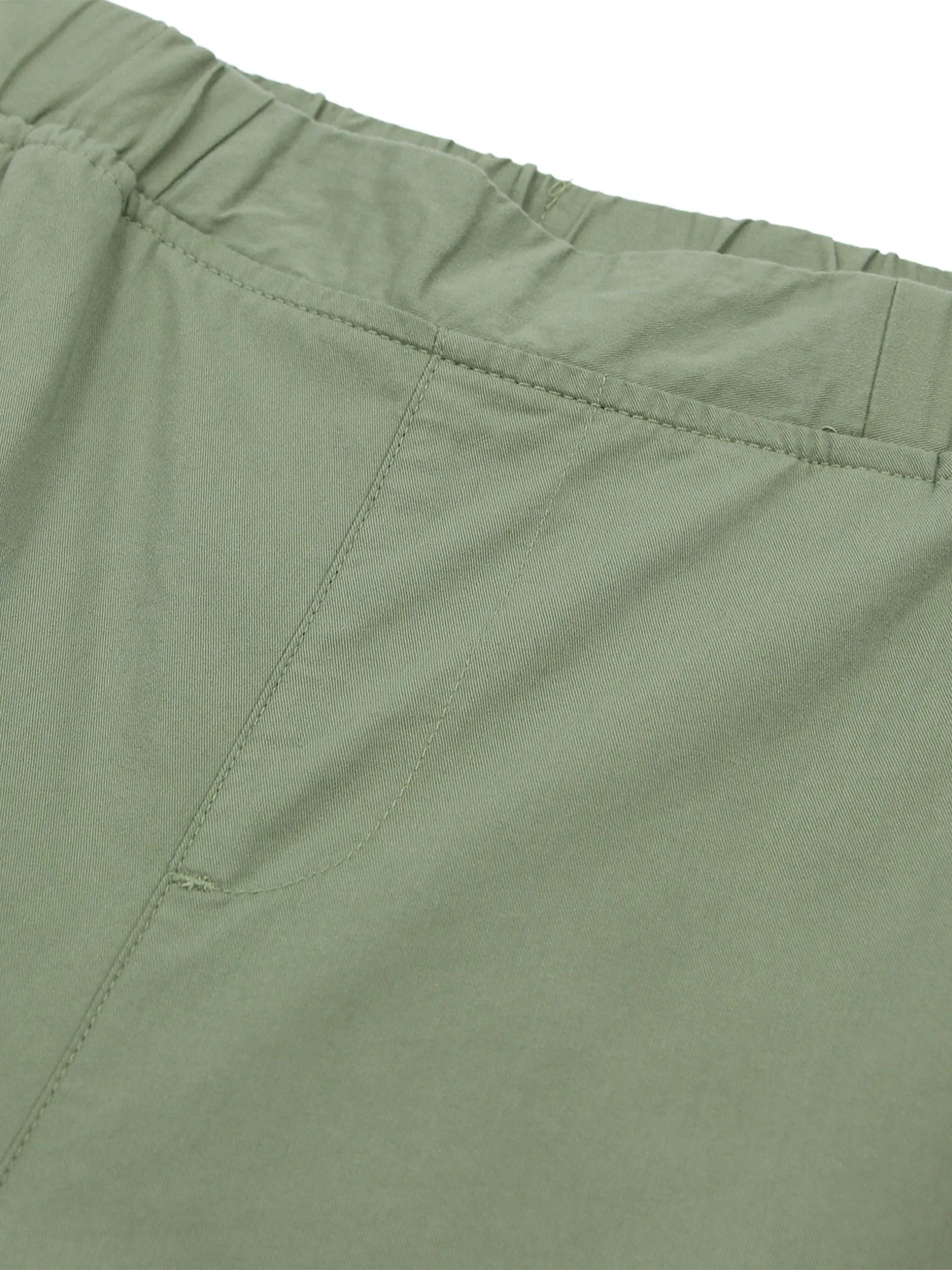 GIORDANO Women's Relaxed Twill Audrey Pants Oil Green