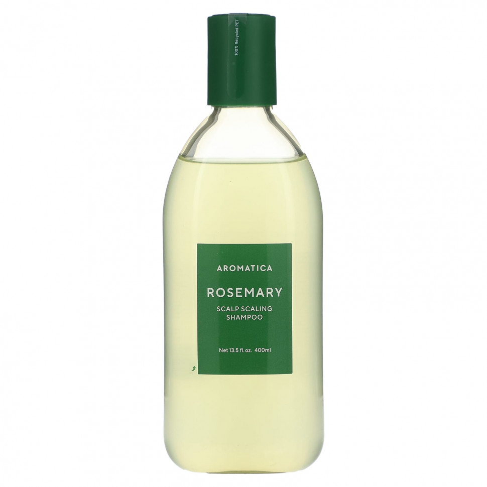 Aromatica, Шампунь для снятия чешуек и кожи головы, розмарин, 400 мл (13,5 жидк.)