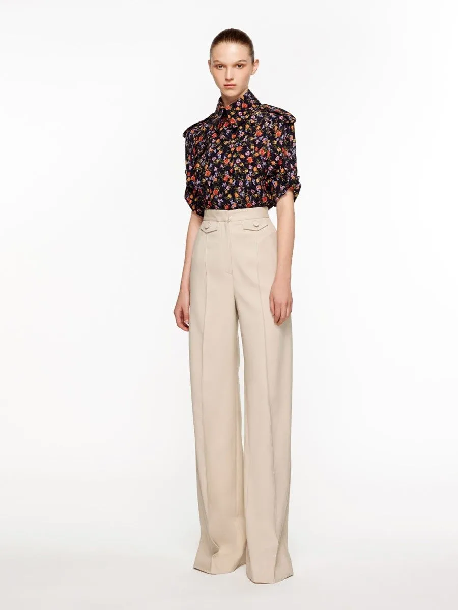 ASAVA ( SS24 ) Addison Women Straight-Leg Pants Beige Size - L