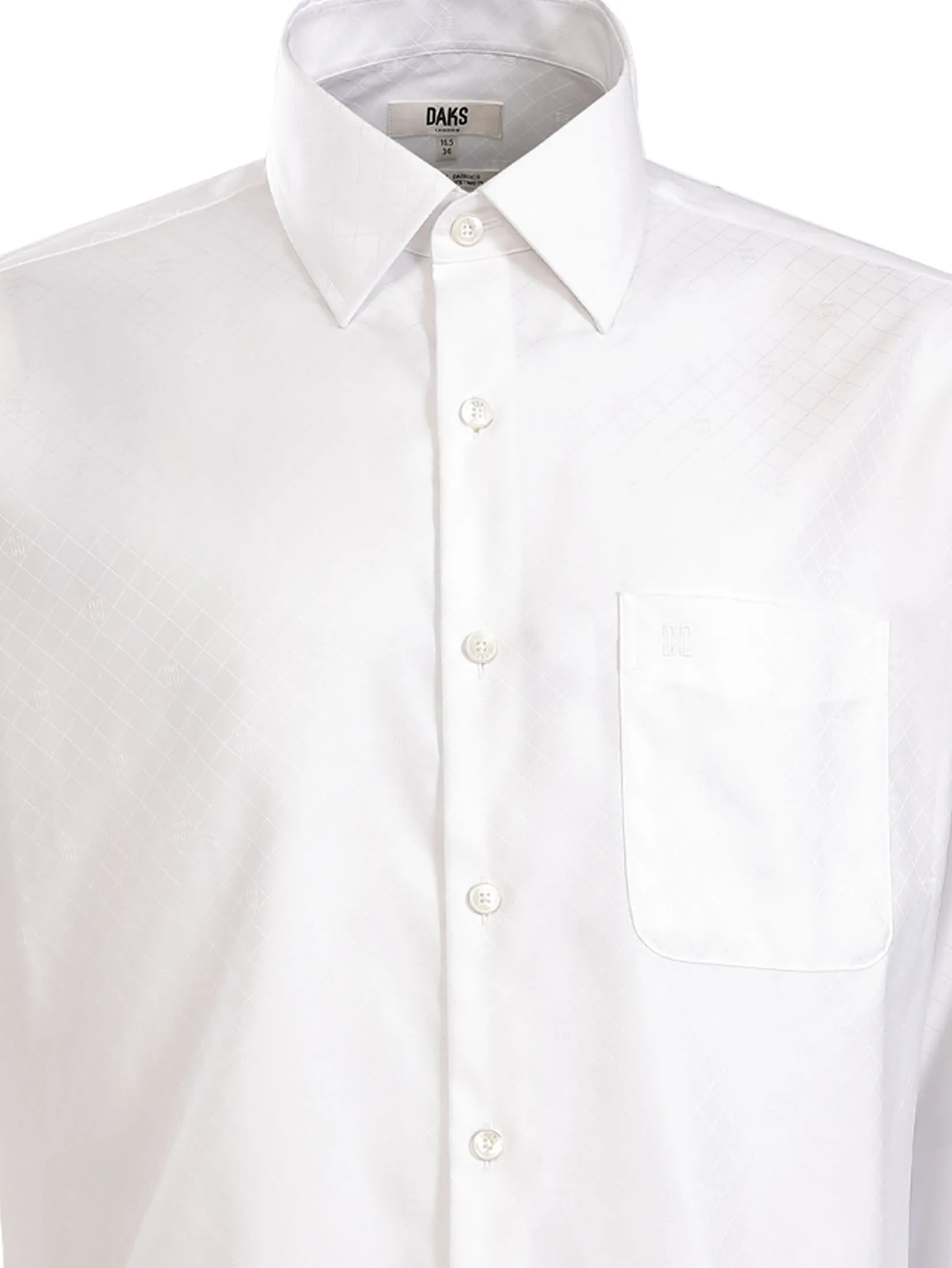 DAKS MEN Long Sleeve Shirt Smart Fit White