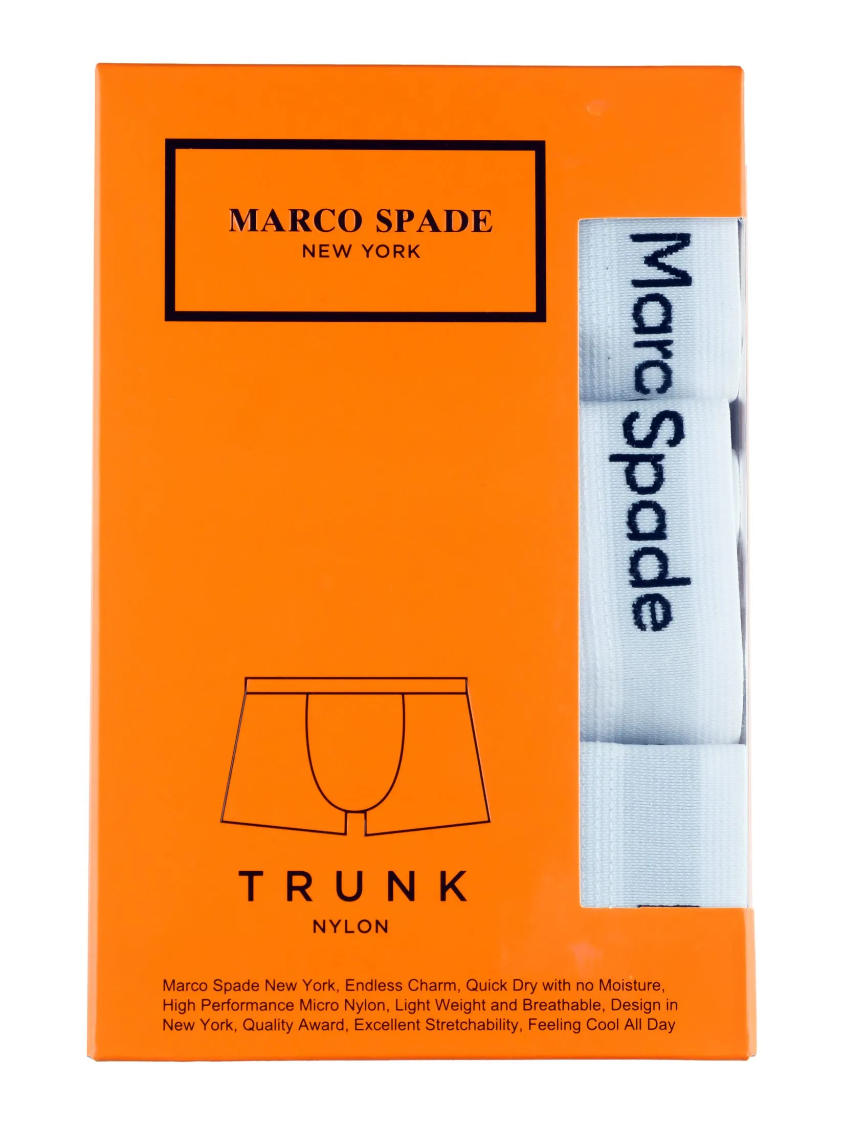 MARCO SPADE Marco Spade men's underwear, Pack of 3 colors: black/gray/white Trunk  Nylon