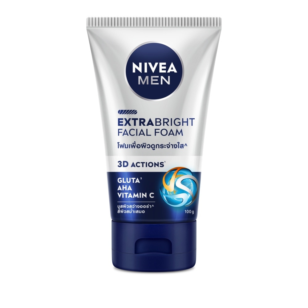 Nivea Men Extra Bright Facial Foam 100 G. โฟมล้างหน้า