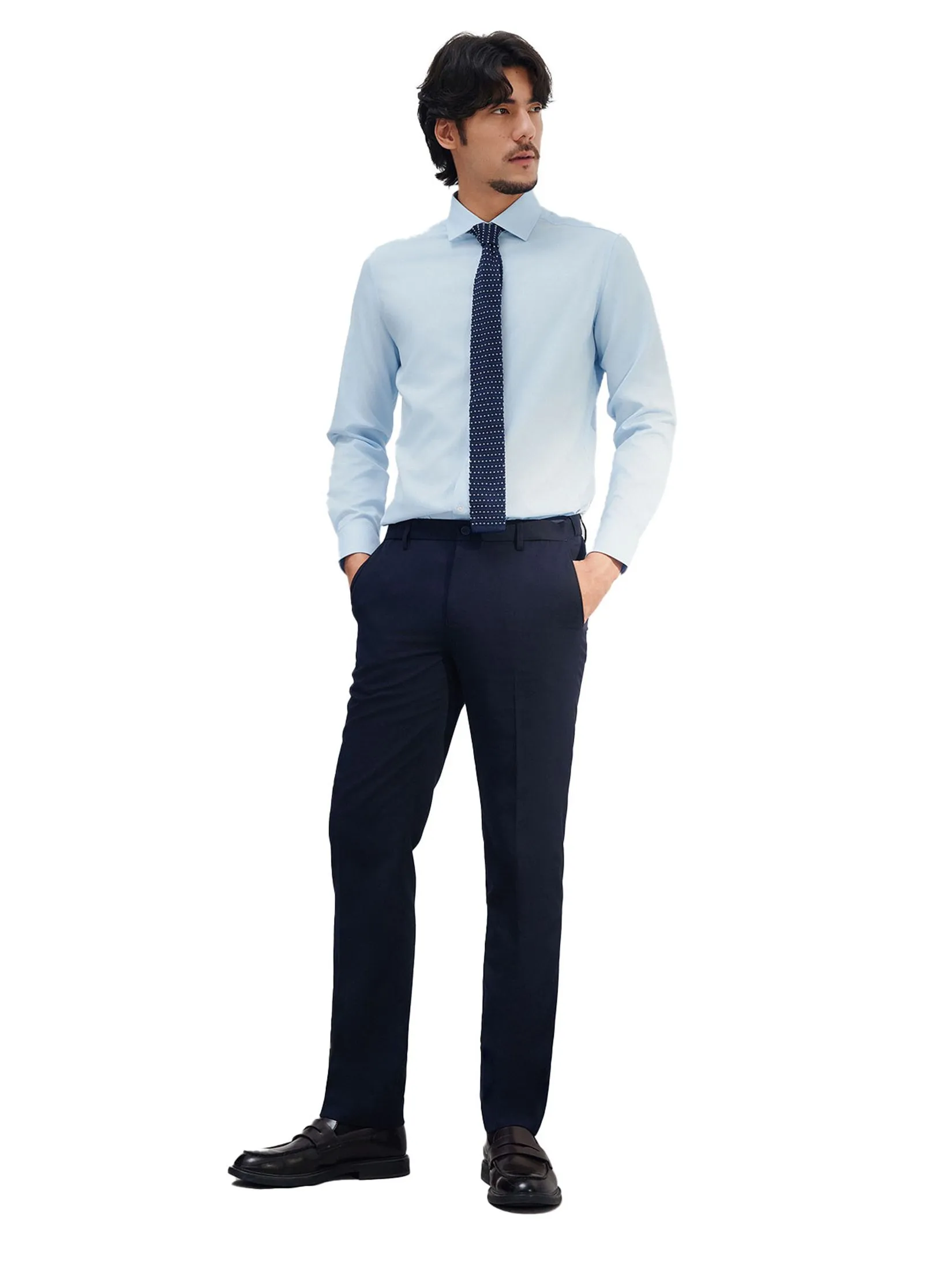 G2000 Men Clothing Non -Iron Quick Dry Twill Shirt  Smart Fit - Blue