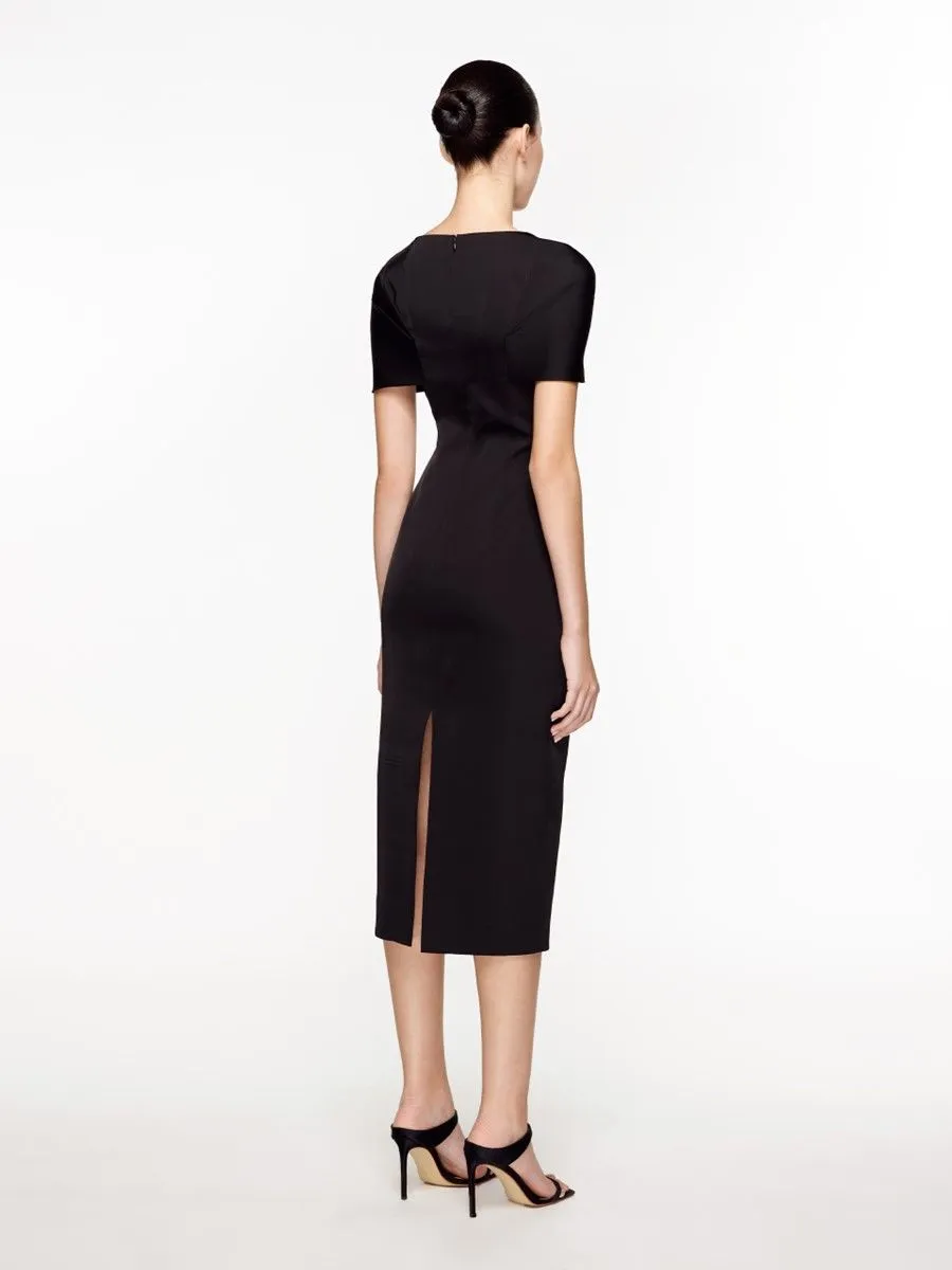 ASAVA ( SS24 )Ashlyn Draped Wrap Women Dress Black