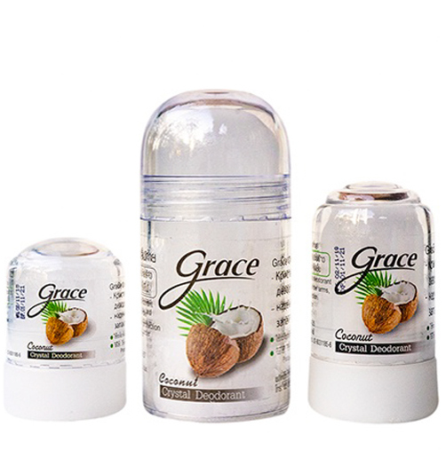 Квасцовый дезодорант Кристалл с кокосом Grace 40, 70 или 120 гр