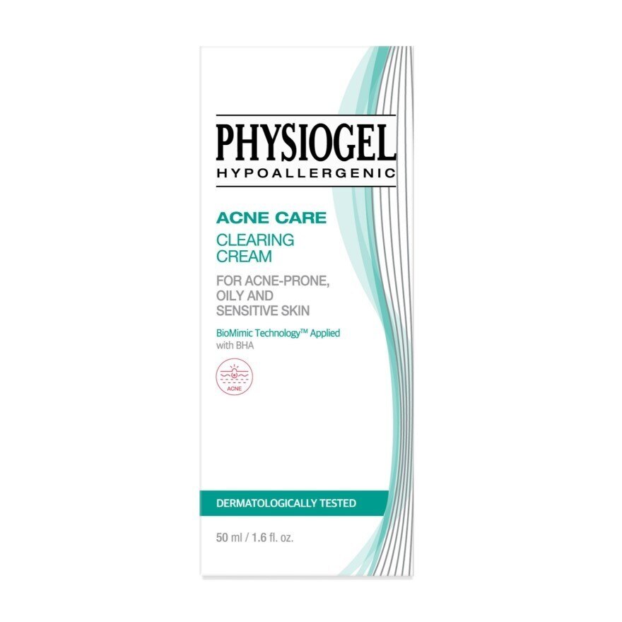 Physiogel Acne Care Clearing Cream for Acne Oily and Sensitive skin 50 ml.