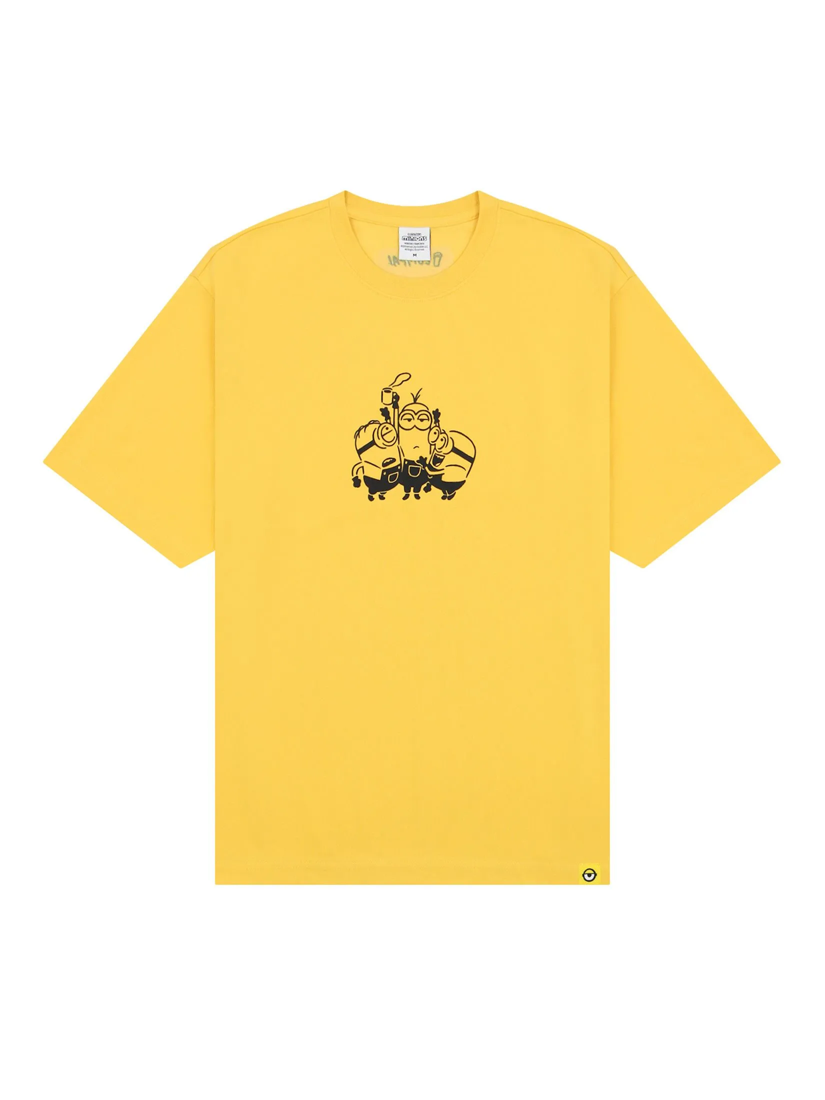 GIORDANO Men's Relax Jersey Sorona Printed Tee (Minions) Daffodil yellow