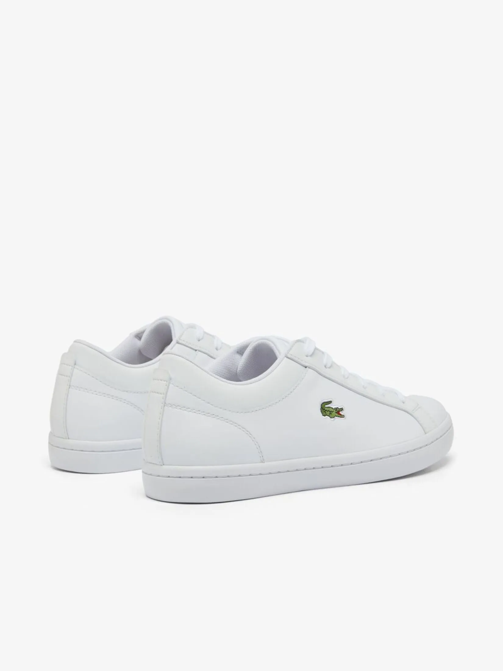 LACOSTE Men’s Straightset Leather Trainers White