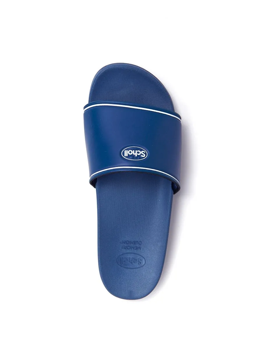 SCHOLL Navy Slide Sandals Unisex - Cent