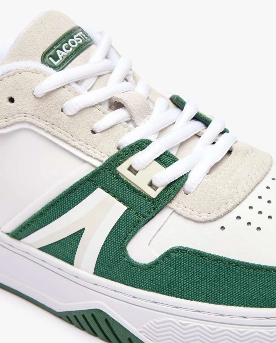 LACOSTE Men’s L001 Contrasted Leather Trainers White