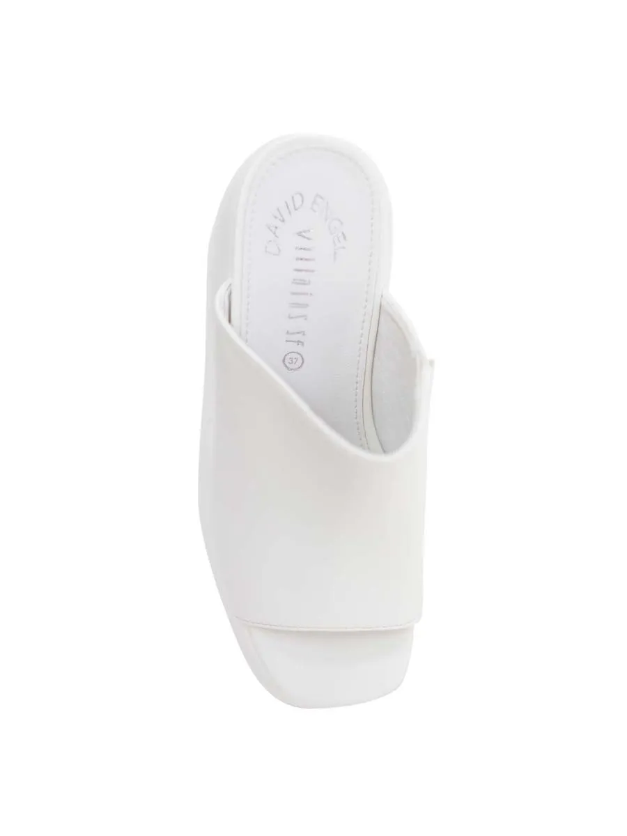 VILLAINS SF SUPERB-Q Women s Platform Heeled Sandals WHITE