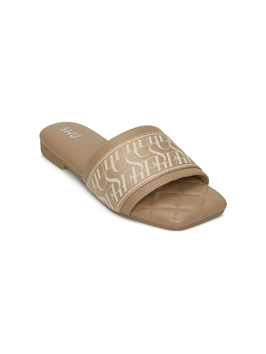 SHU WOMEN- PALETTE SOFT SIGNET ON CANVAS ORIGINAL SANDALS-MORTAR BROWN