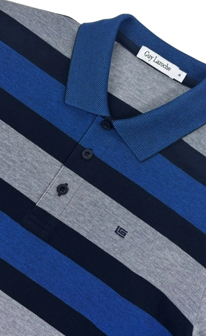 GUY LAROCHE MENWEAR Men s Polo Shirt BKL2307S5DB - Dark Blue