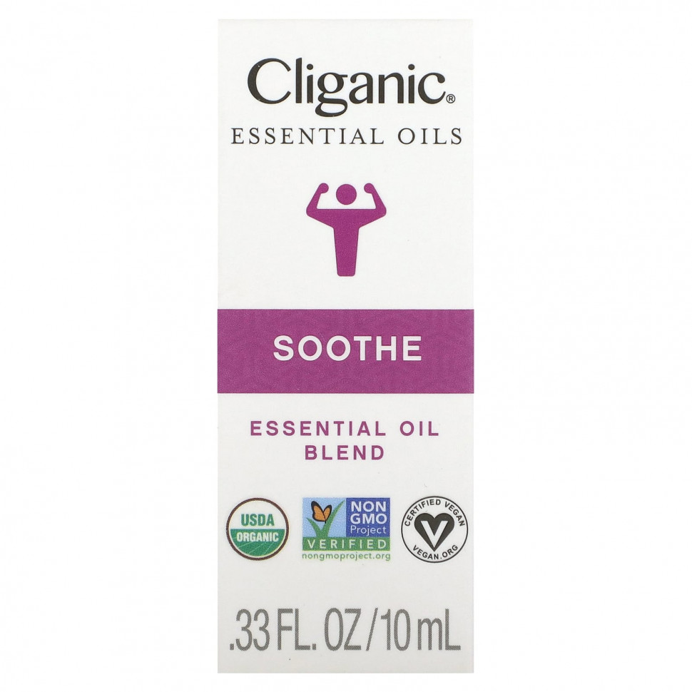 Cliganic, Смесь эфирных масел, успокаивающее, 10 мл (0,33 жидк. Унции)