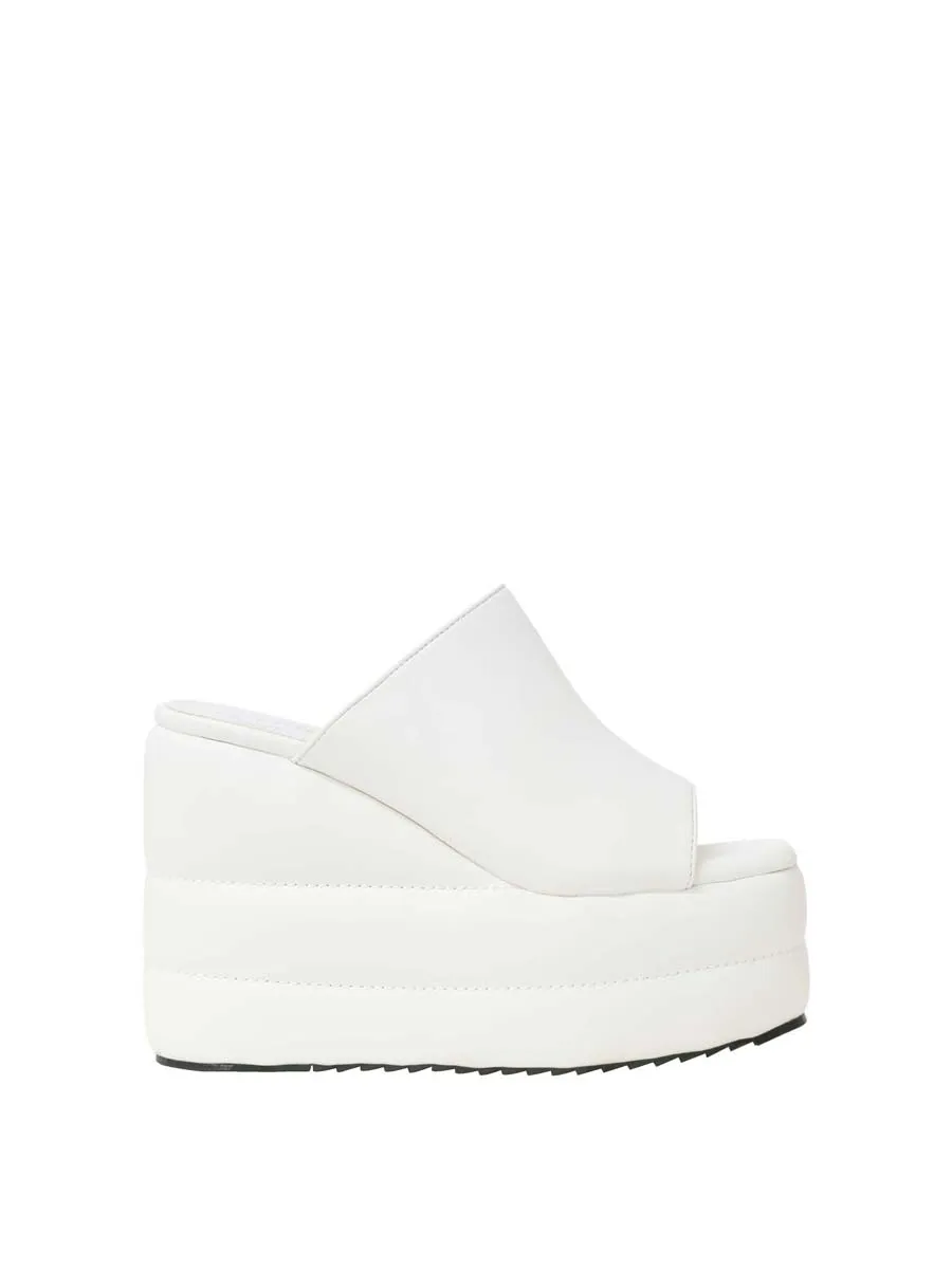 VILLAINS SF SUPERB-Q Women s Platform Heeled Sandals WHITE