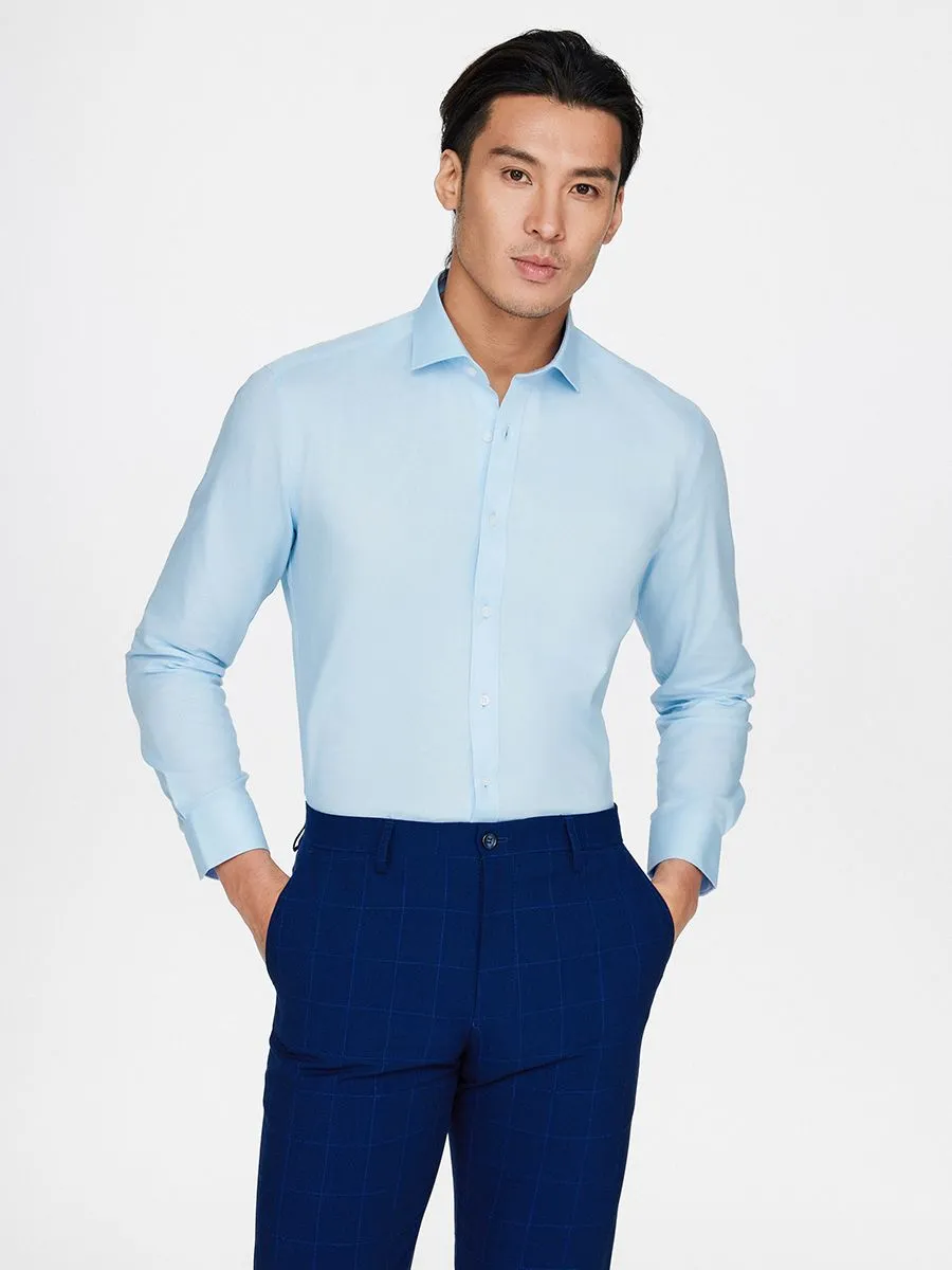 G2000 Men Clothing Long Sleeves Formal Shirt  Smart Fit  Light Blue
