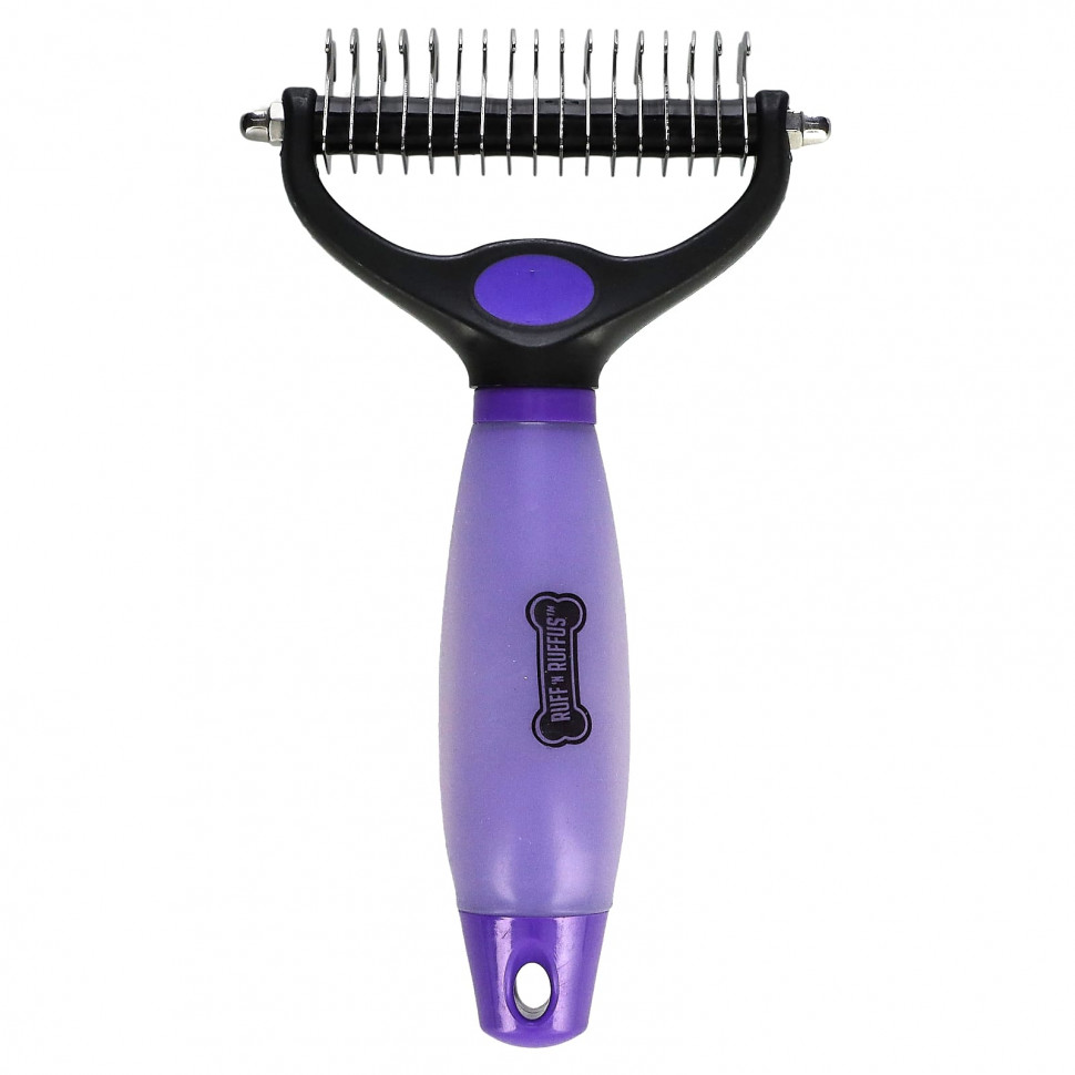 Ruff 'N Ruffus, Набор для ухода за кошками и собаками, гелевые гребешки и кусачки для ногтей, фиолетовые, 1 гребешок для геля, 1 кусачка для ногтей